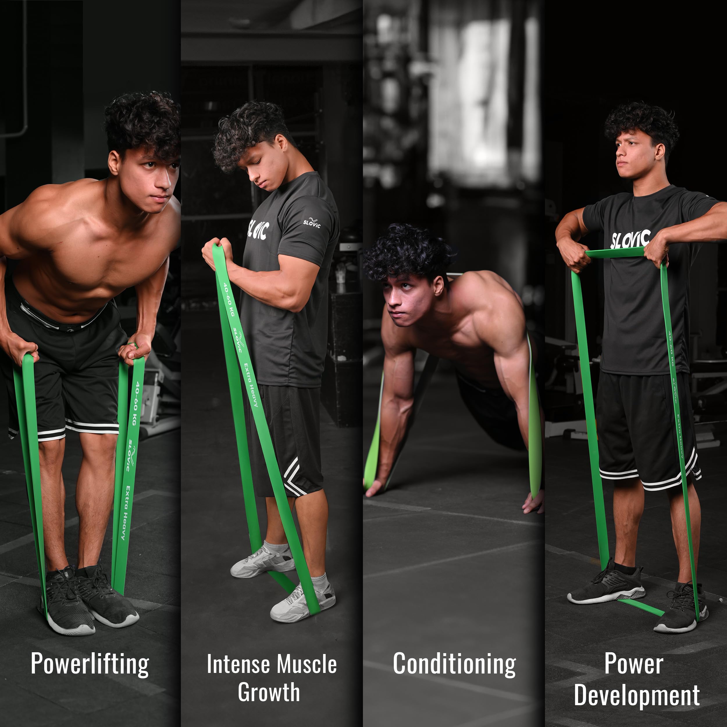Slovic Resistance Bands Set – Heavy Duty Loop Bands For Pull Ups, Strength Training & Stretching