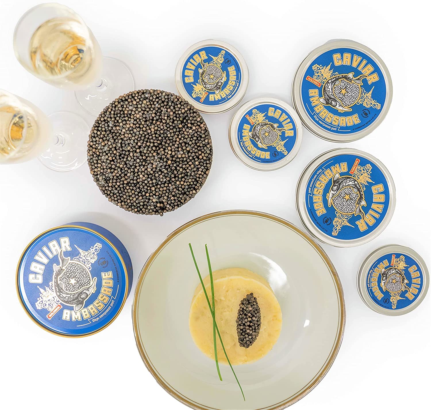 Caviar Baeri Francés 250g - Origen Francia - Acipenser Baerii - Entrega Refrigerada - CAVIAR AMBASSADE
