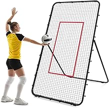 Volleyball Rebound Net, 2.1 x 1.2 m Adjustable Angle 45/60/75/85 Degree Volleyball Equipment Training for Adults and Kids for Gardens Stadiums Schools