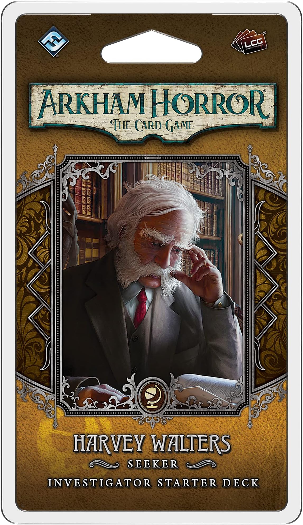 Arkham Horror The Card Game Harvey Walters Starter Deck - Unleash The Wisdom of an Enigmatic Investigator! Cooperative LCG, Ages 14+, 1-4 Players, 1-2 Hour Playtime, Made by Fantasy Flight Games