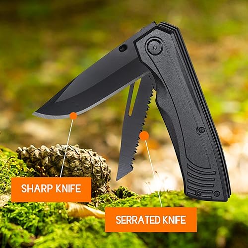 Miniatura 2 de ONEAGE Men Stocking Stuffers,Gifts for Men Dad Husband Brother,2 In 1 Folding Knife Saw,Mens Stocking Stuffers 2023,Men Gifts for Christmas,Cool