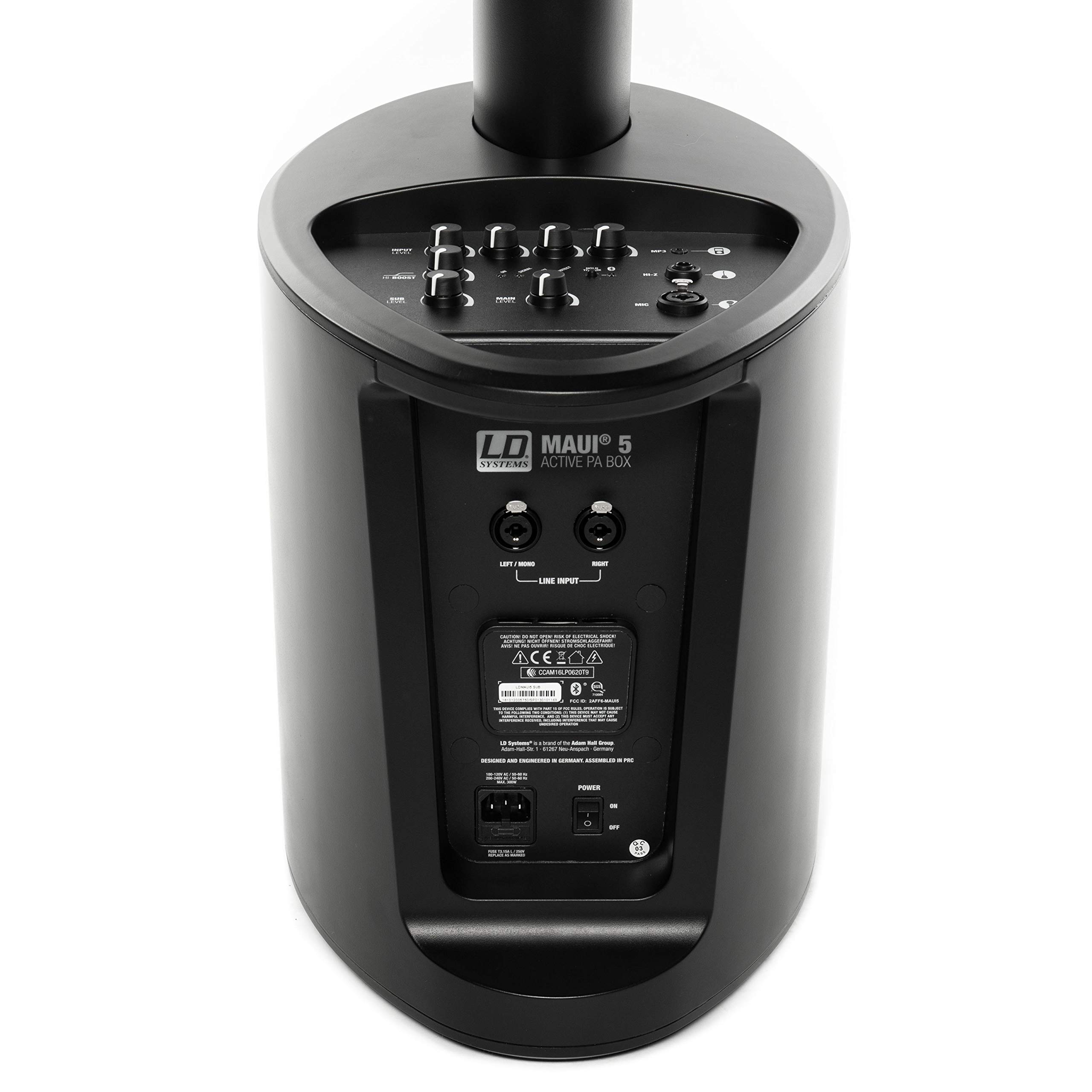 LD Systems MAUI 5 - Sistema PA a colonne, ultra-portatile con mixer e Bluetooth