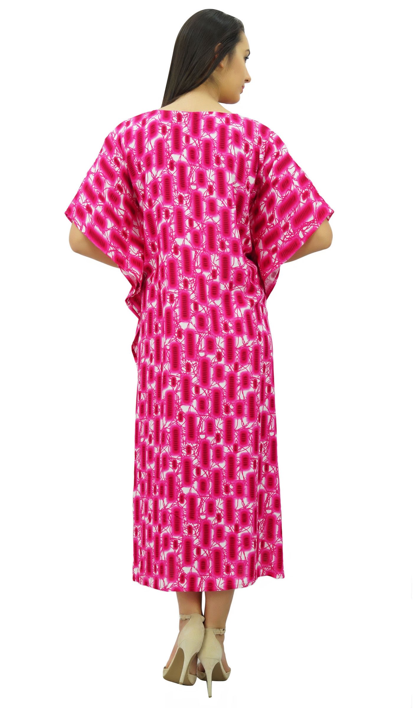 Bimba para Mujer Maxi Largo caftán Kimono rayón diseñador de Encubrimiento Noche Playa caftán