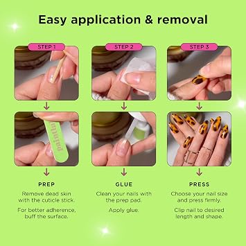 PaintLab Press-On Nails Manicure Kit, Pink Boom Cat Eye, 30-Piece Set, Long-Lasting Fake Nails with Glue, File, Prep Pad & Cuticle Stick
