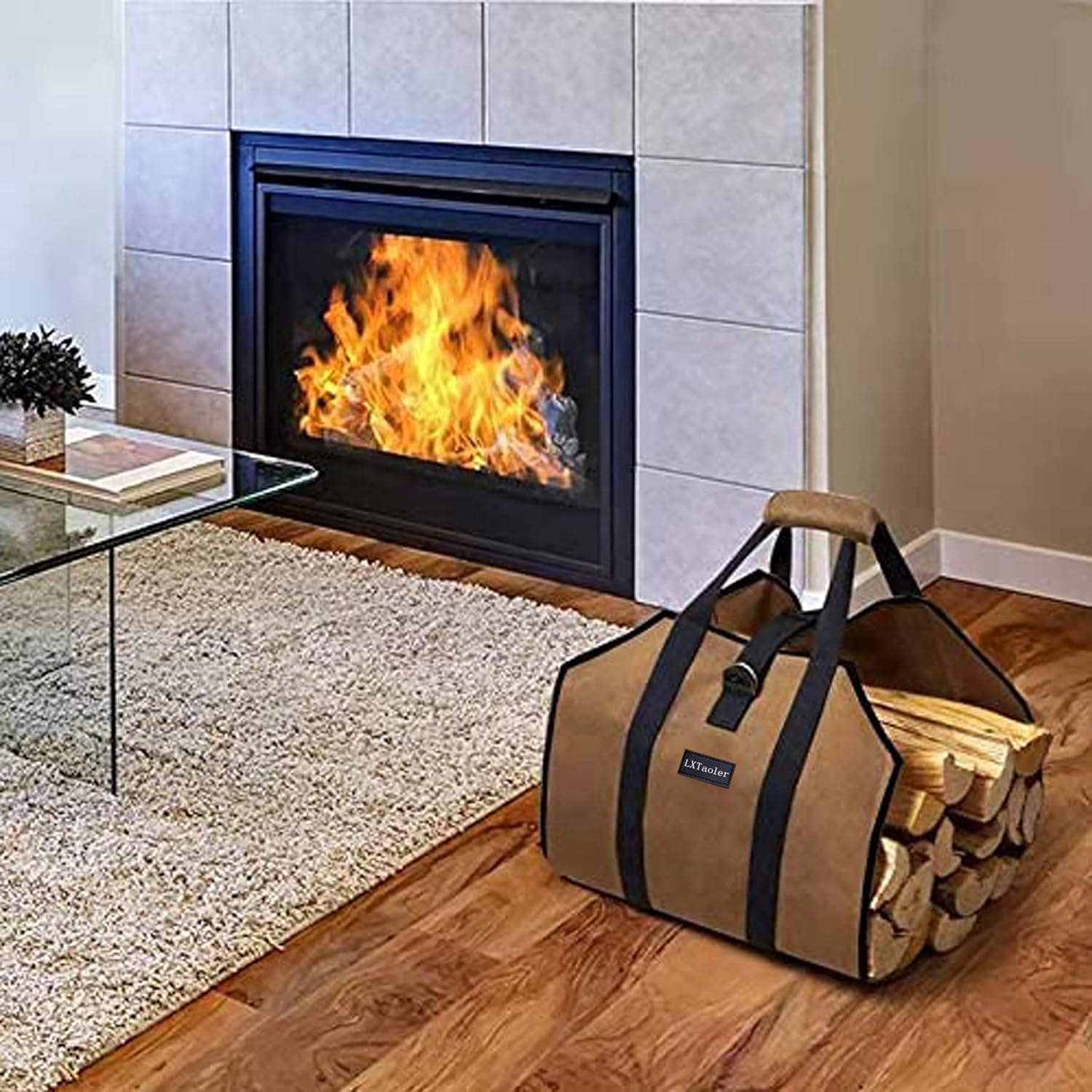Firewood Log Carrier Bag