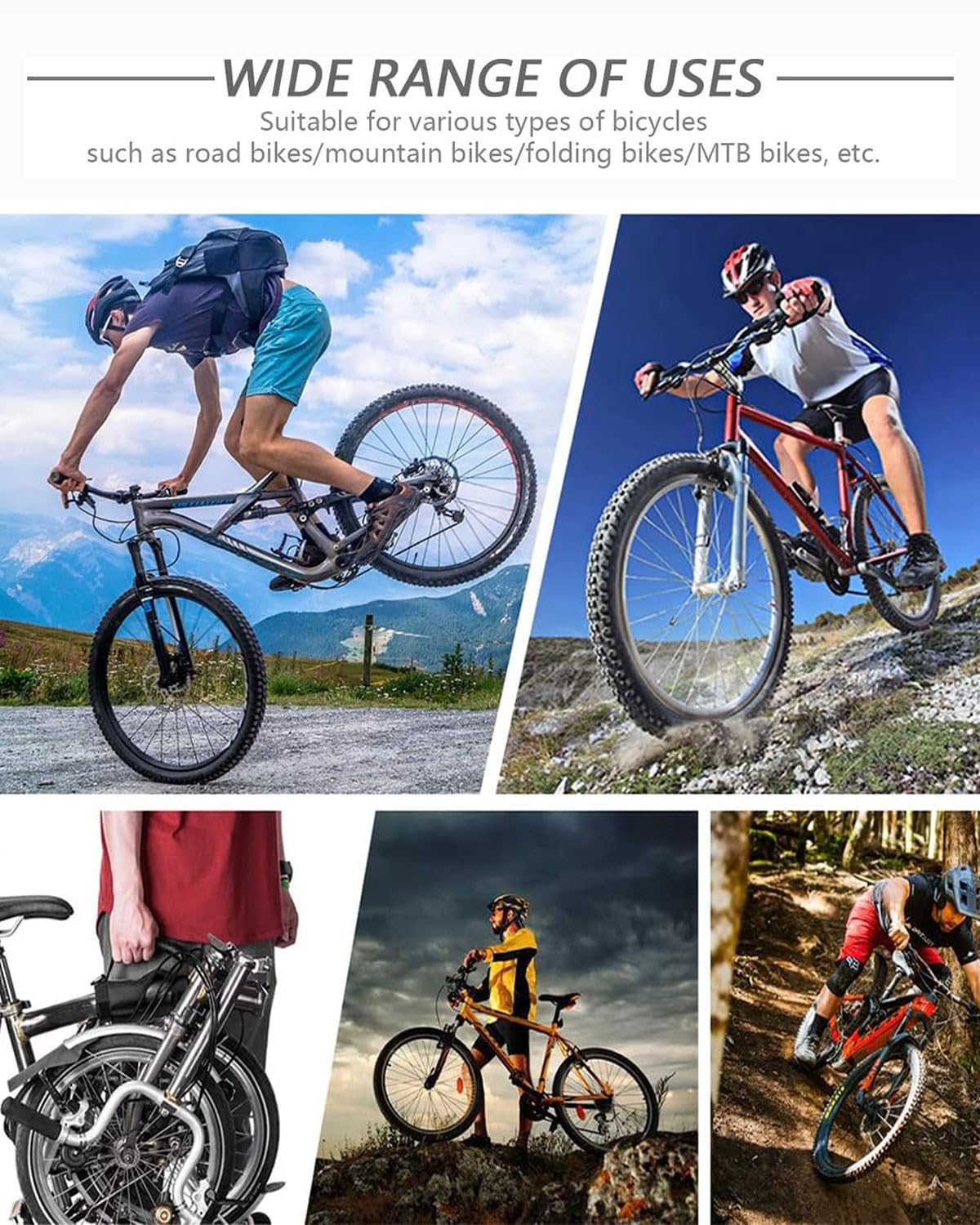 Set Sganci Rapidi in Lega per Bici Mozzo Ruota Anteriore e Posteriore