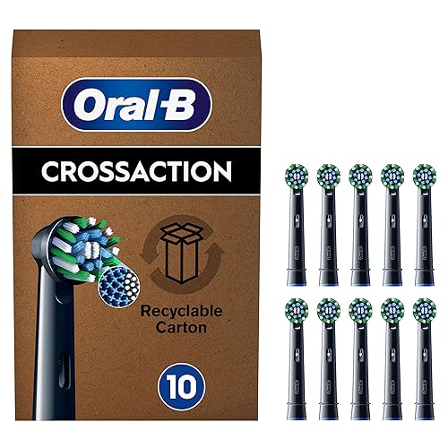 Immagine del prodotto Oral-B Cross Action Testine Spazzolino Elettrico, Confezione da 10 Testine di Ricambio, Setole Angolate che si Adattano a ogni Dente per una Pulizia Profonda, Adatto alla Buca delle Lettere