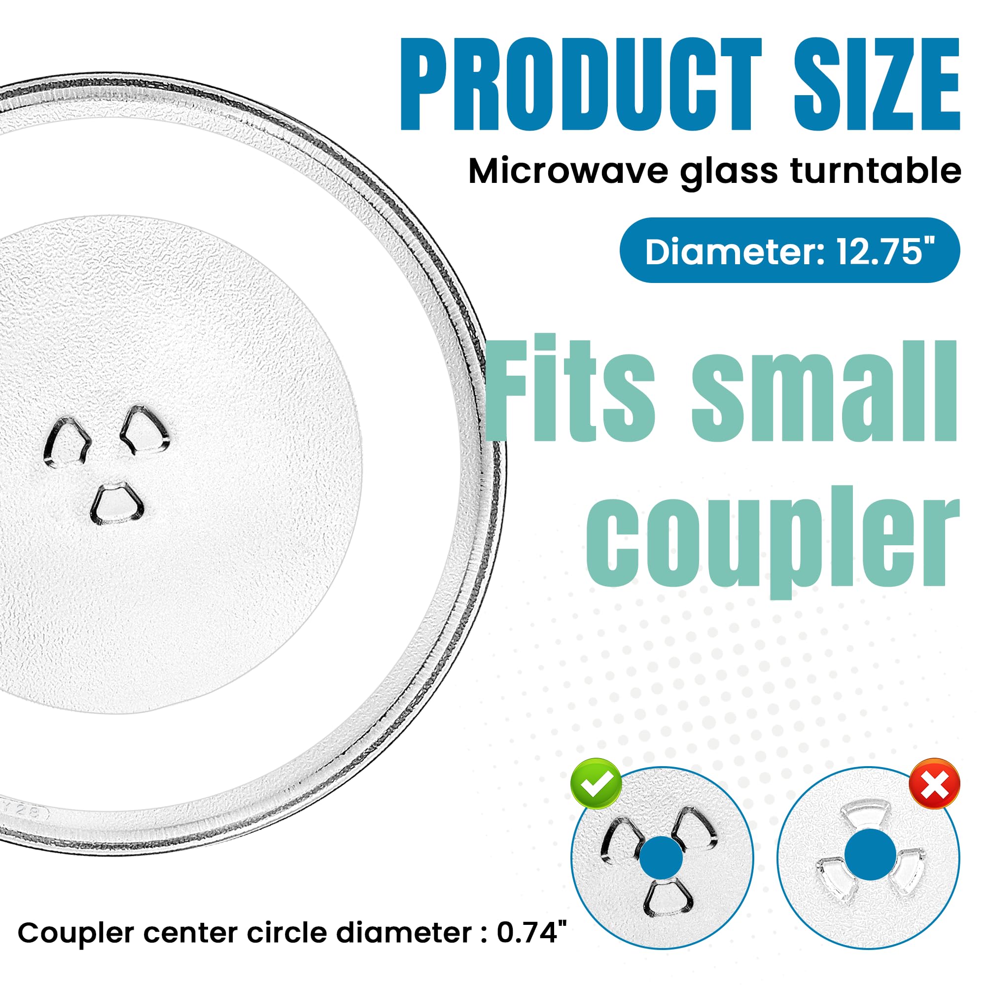 AMI Parts 1B71961F 30,5-3/4 Zoll 32,75 Zoll Glas Plattenplatte kompatibel mit Sears Kenmore LG GE - 1B71961F 1B71961H 507049 2263672 WB49X10074 1B71961E Mikrowellen-Kochplatte