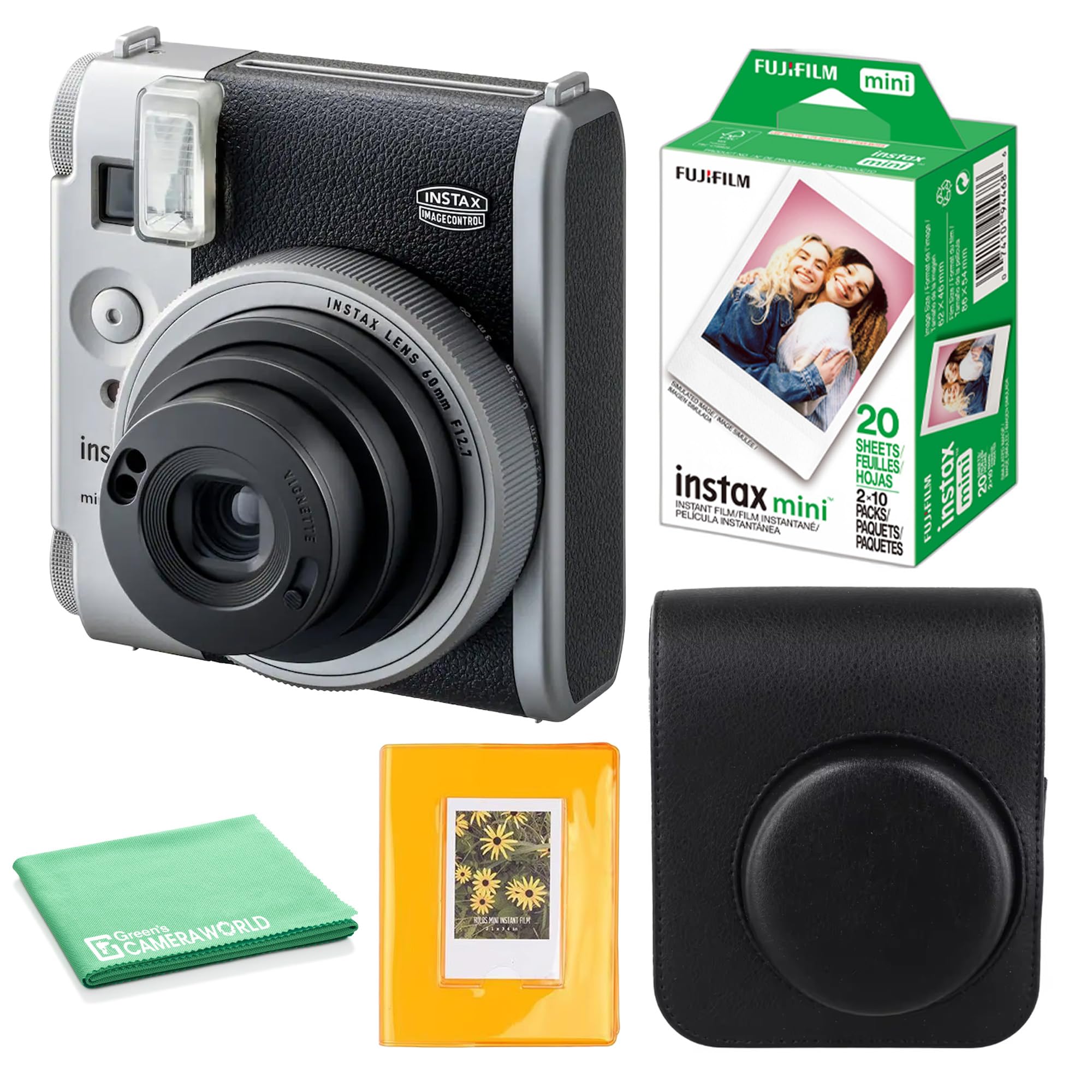 Fujifilm Instax Mini 99 Instant Film Camera Silver Value Bundle 20 Sheets