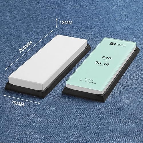 Miniatura 6 de Piedra de afilar de vidrio premium, piedra de afilar profesional, piedra de vidrio grano 15,000, piedra de afilar cuchillos de un solo lado,