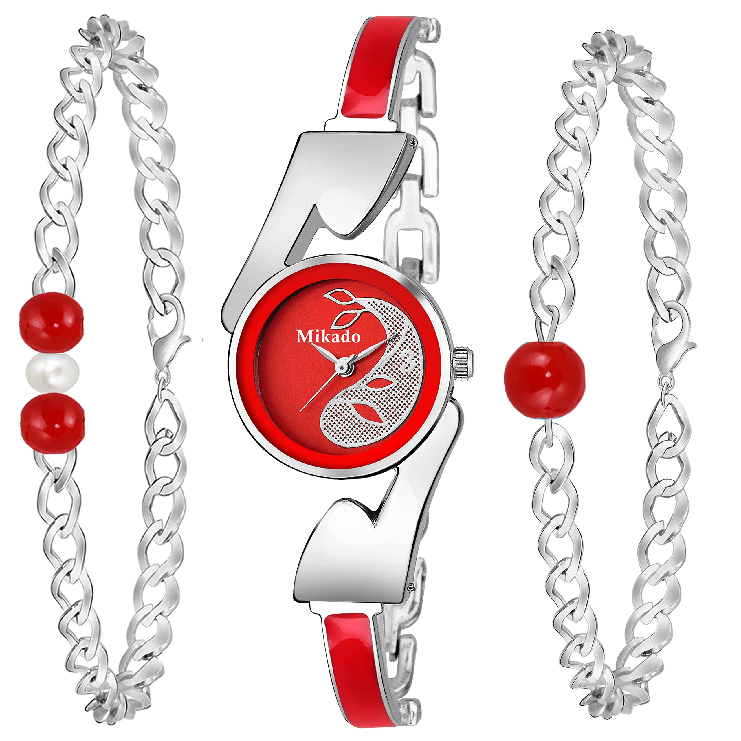 Mikado Red Clownfish Wrist Watch with Attractive Bracelet Set for Women (B0B3RJF11X) Amazon Price History, Amazon Price Tracker