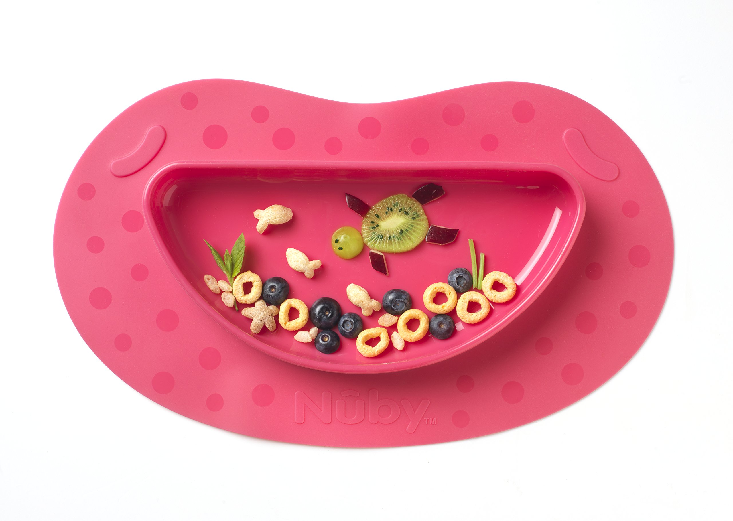 Nuby Sure Grip Miracle Mat and Plate (Pink) - Image 2