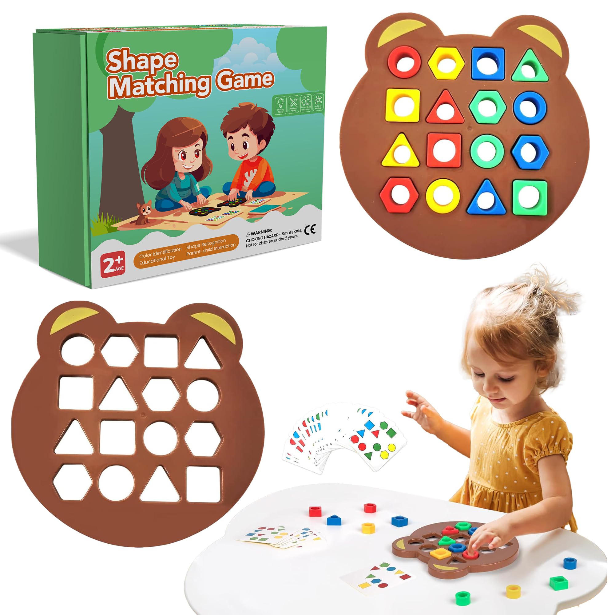 PRIYADARSHI Children Learning and Educational Geometric Shape Puzzle Quick Matching Two Players Board Game, Color Shape Matching Board Game Sensory Educational Learning Toy for Kids (Without Bell) (B0D9HVNV75) Amazon Price History, Amazon Price Tracker