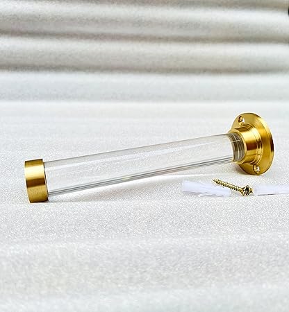 Lucite Projection Hook - Brushed Brass Hook