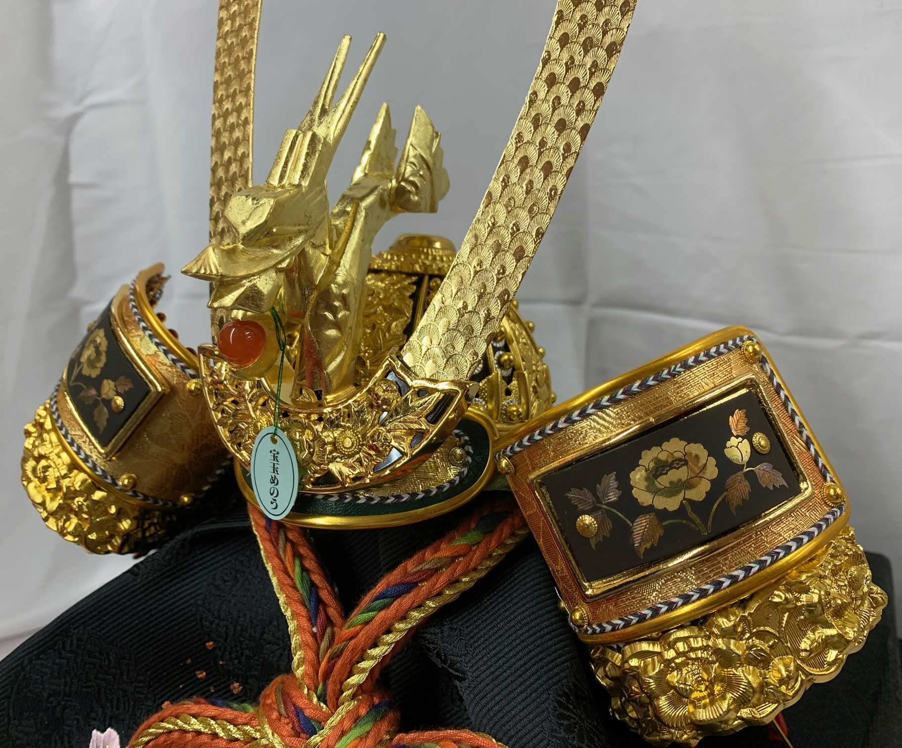 Amazon | 【五月人形】15号兜 将龍兜 正絹 合わせ鉢 本金打込 ”京象嵌