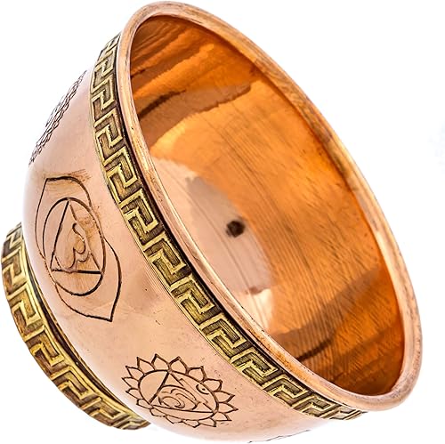 Miniatura 3 de Cuenco de Ofrenda de Cobre de 7 Chakras - para Uso en Altar, Ofrendas Rituales, Decoración del Hogar, Decoración de Chakras, Accesorios