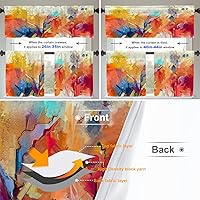 Vista 695 de Cenefas de cocina modernas con patrón de cobre marrón dorado para ventanas, cenefas opacas abstractas de marcas de arañazos y cortinas opacas