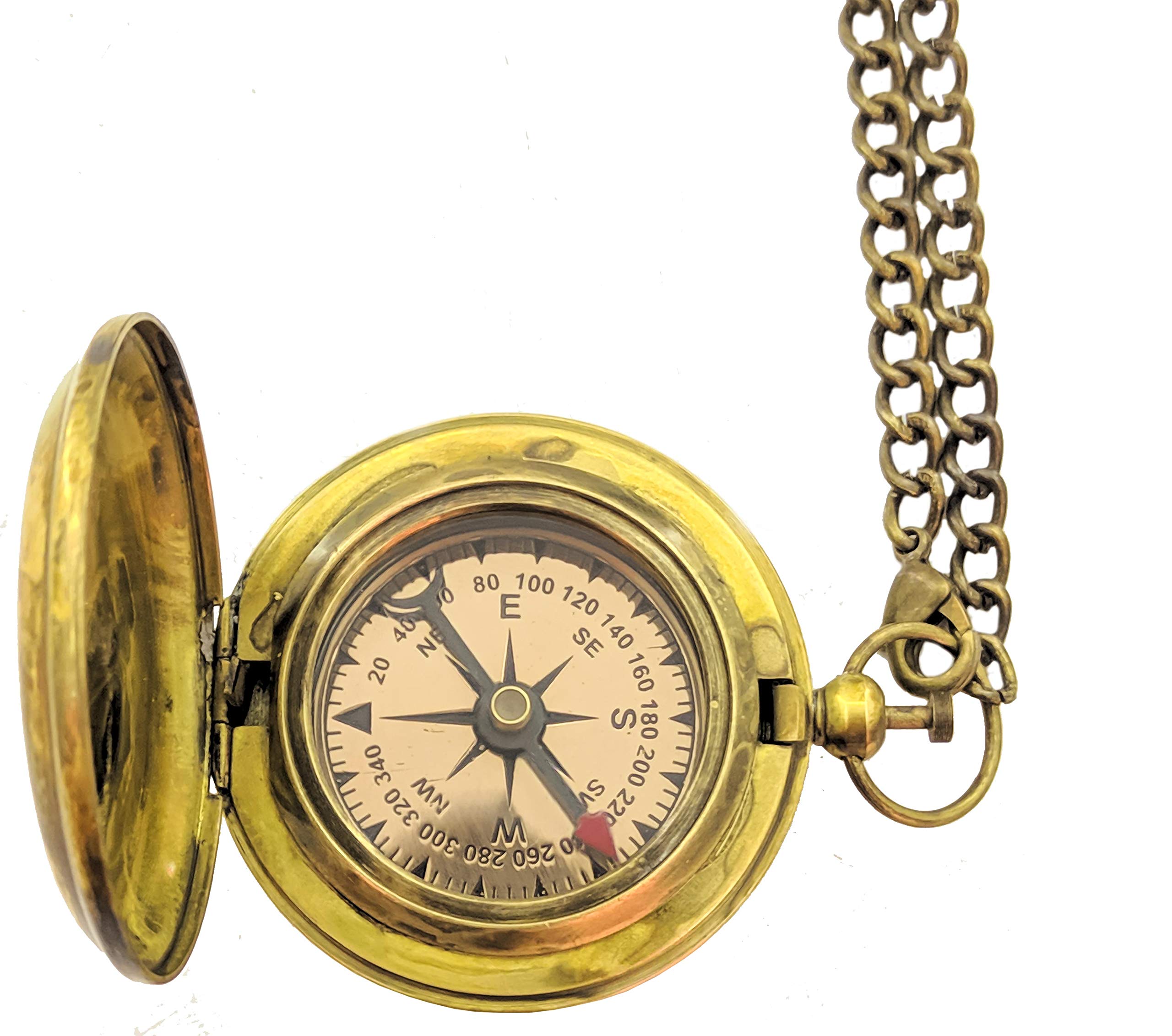 Boussole nautique en laiton ancienne de poche cadeau boussole marine