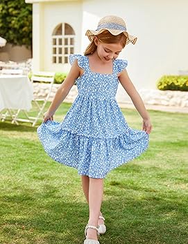 Amazon.com: GRACE KARIN Girls Square Neck Sundress with