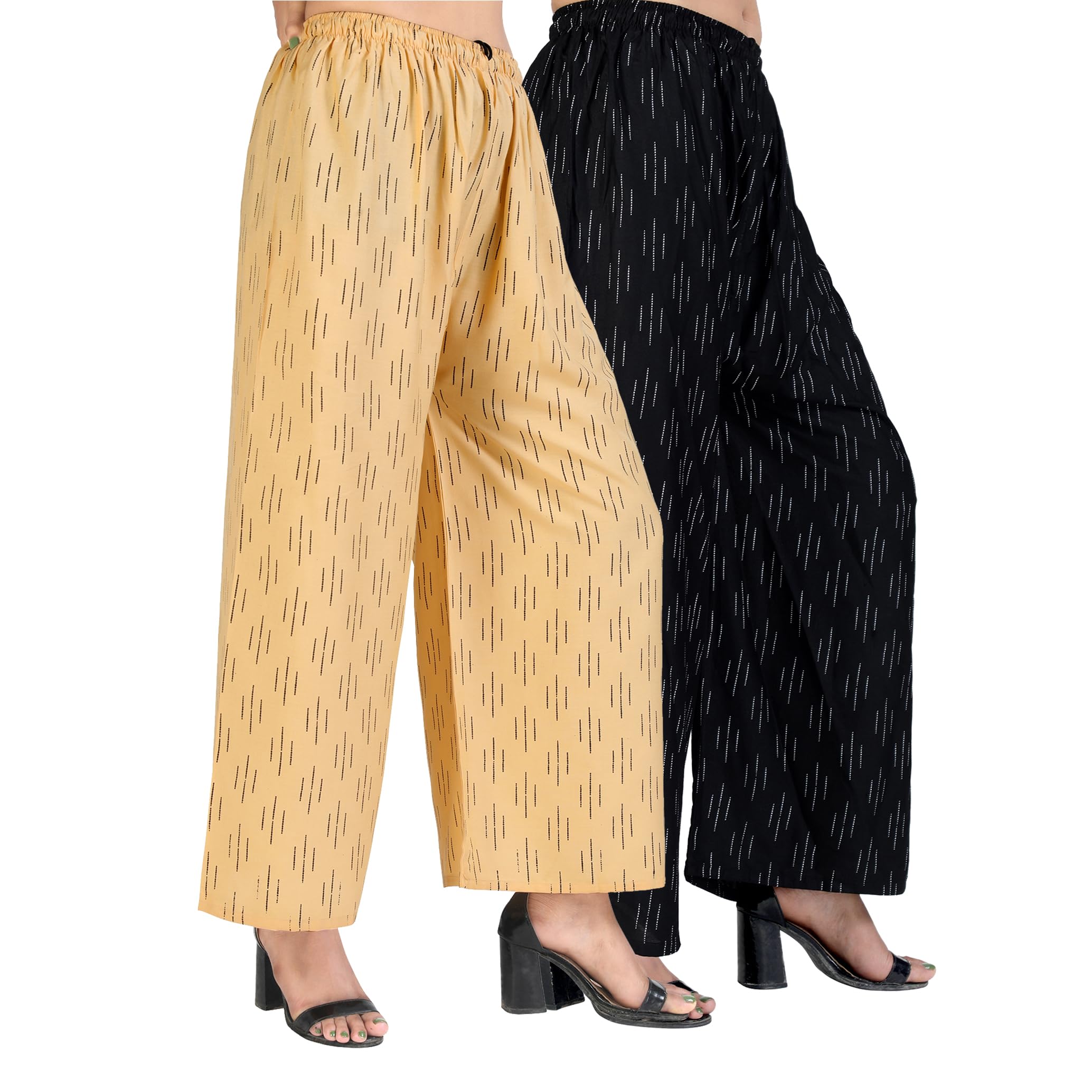 Western Women's Palazzo Trouser and Girls Cotton Rayon Febric Regular Fit Palazzo Pants/Trouser Size M to 2XL-image-41