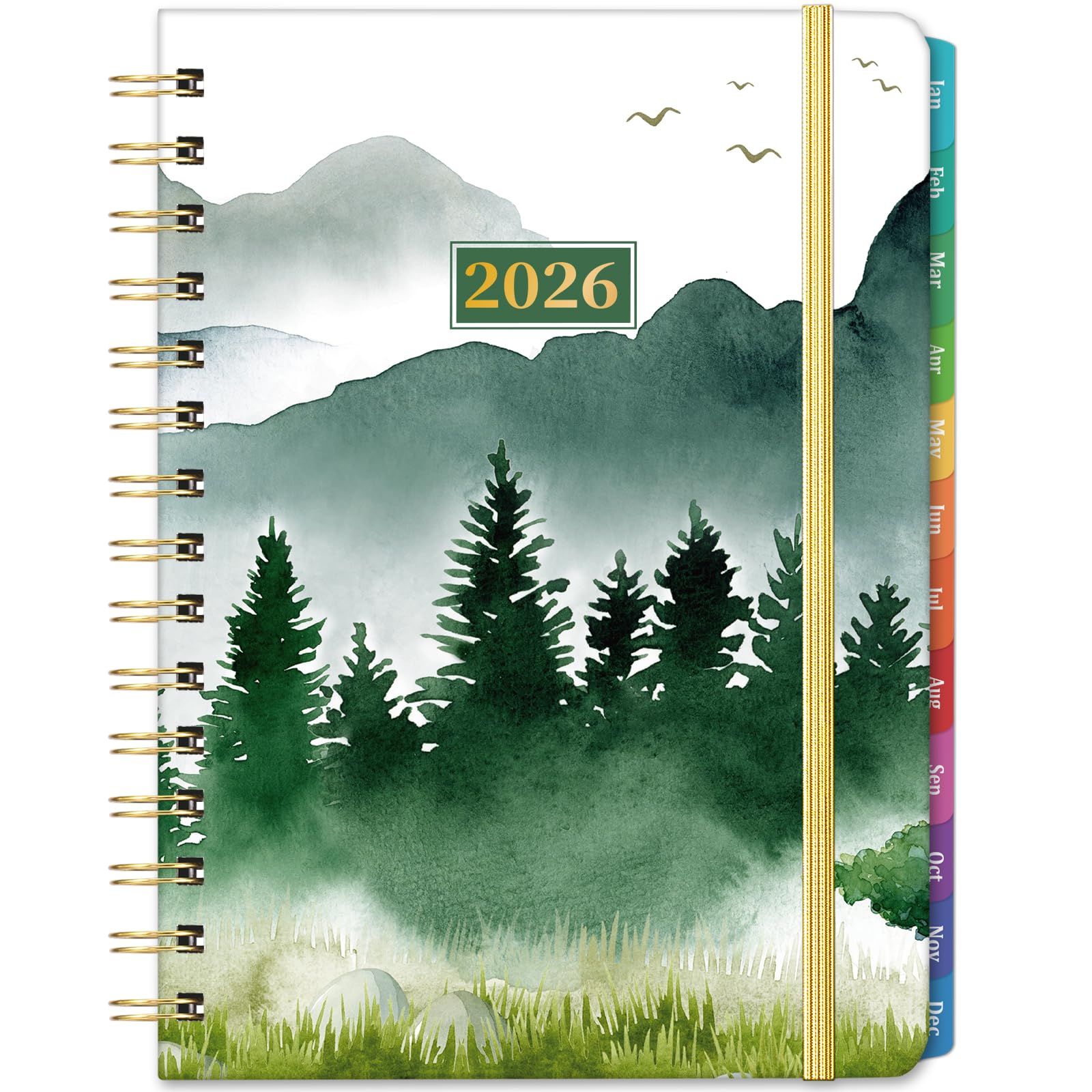 2026 Planner - 2026 Planner Weekly and Monthly, Planner 2026 from Jan.2026-Dec.2026, 6.4" × 8.5" Planner with Thick Paper, Strong Twin-Wire Binding