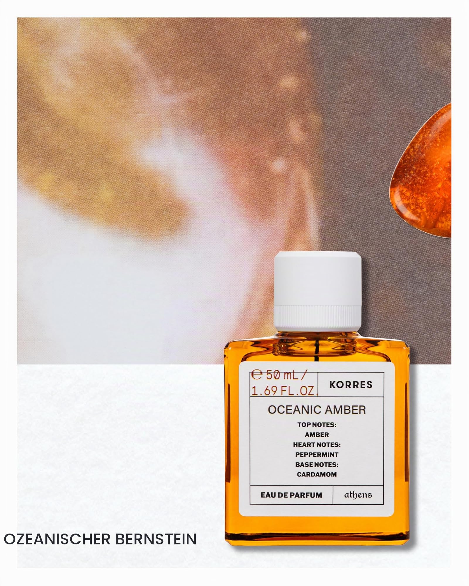 KORRES Oceanic Amber Eau de Parfum für Ihn, maskuliner & orientalischer Herrenduft, vegan, 50 ml