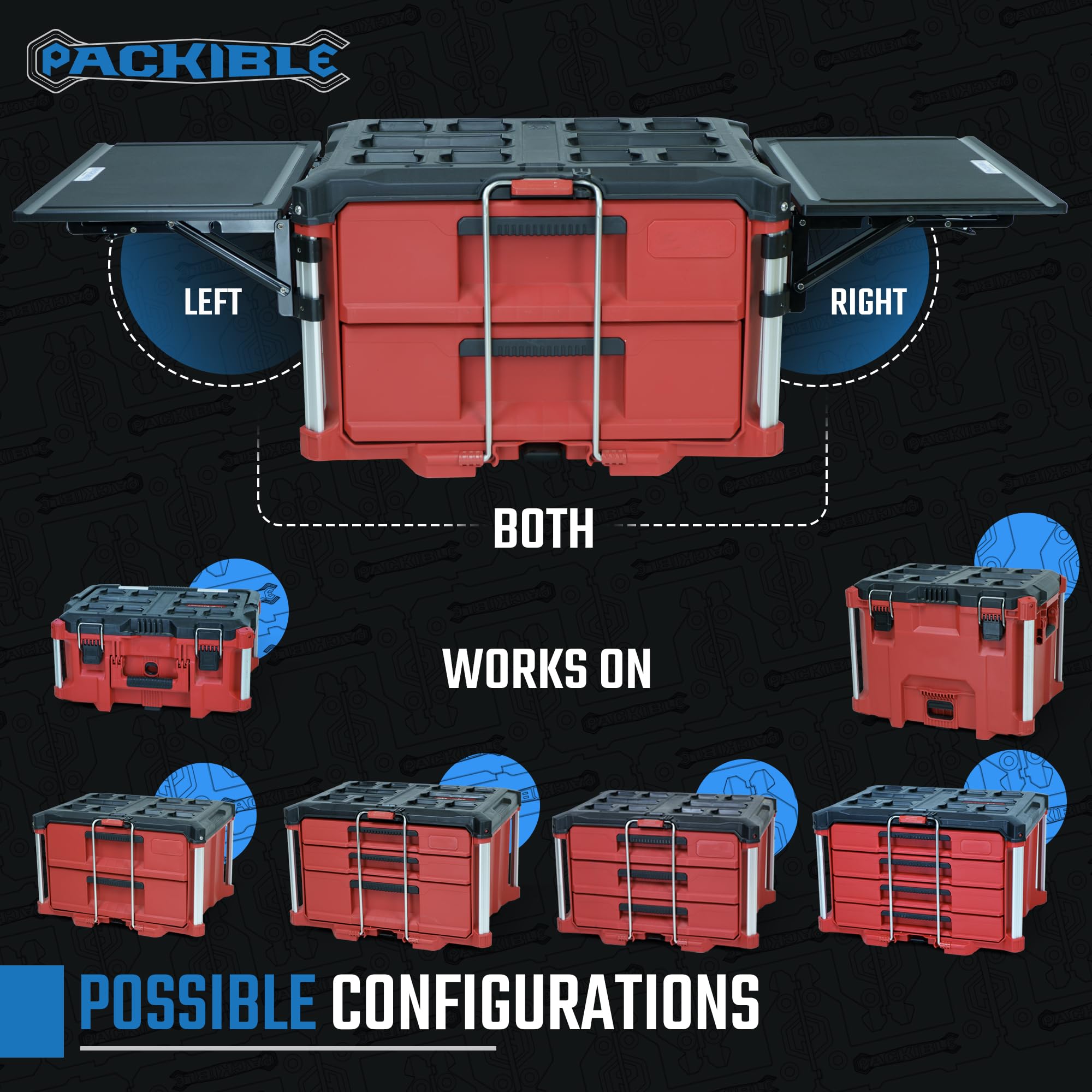 PACKIBLE HDPE Folding Side Table Kit - Milwaukee Packout