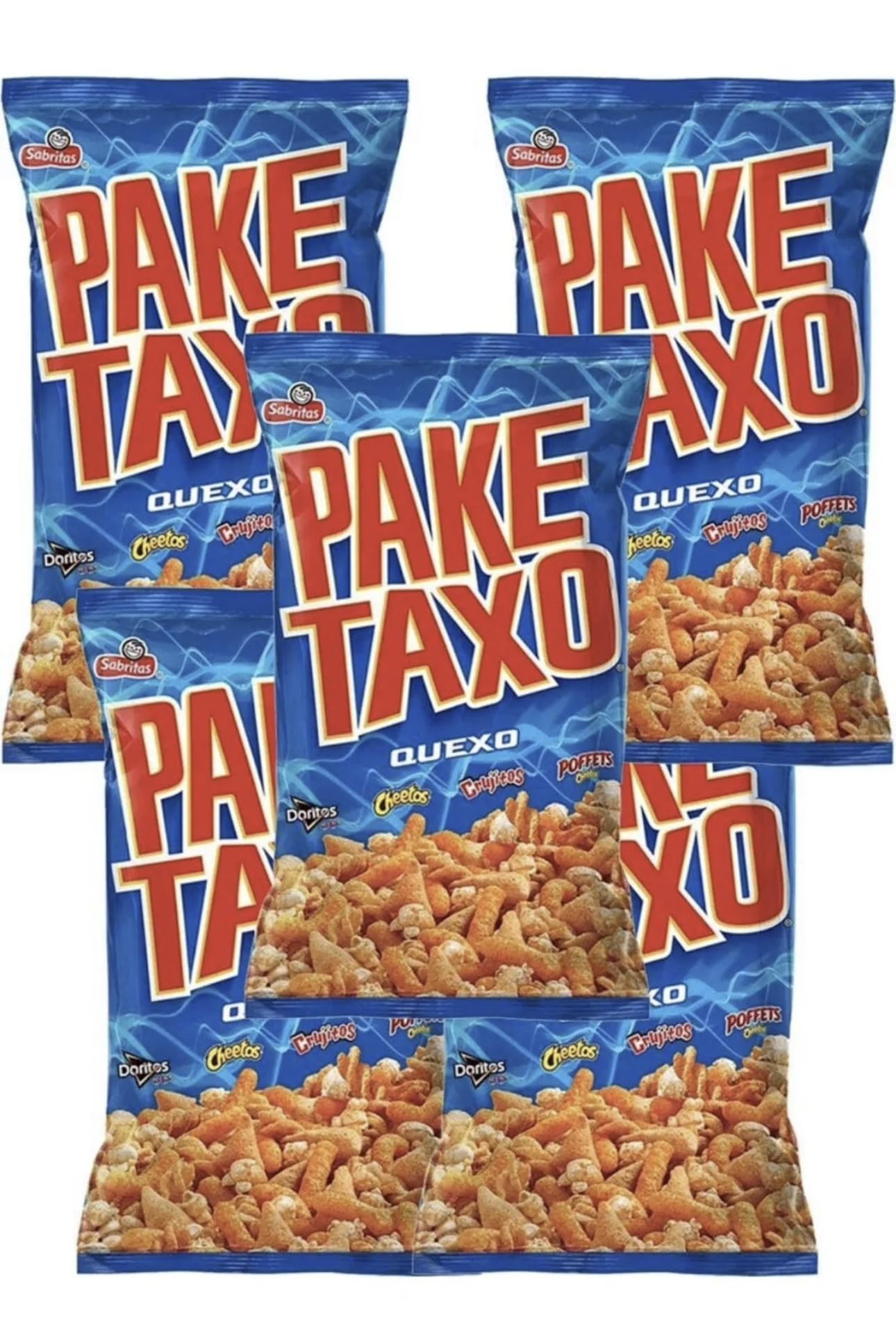 Paquetaxo Quexo 60g Box W/5 Bags Papas Snack Authentic Mexican Chips