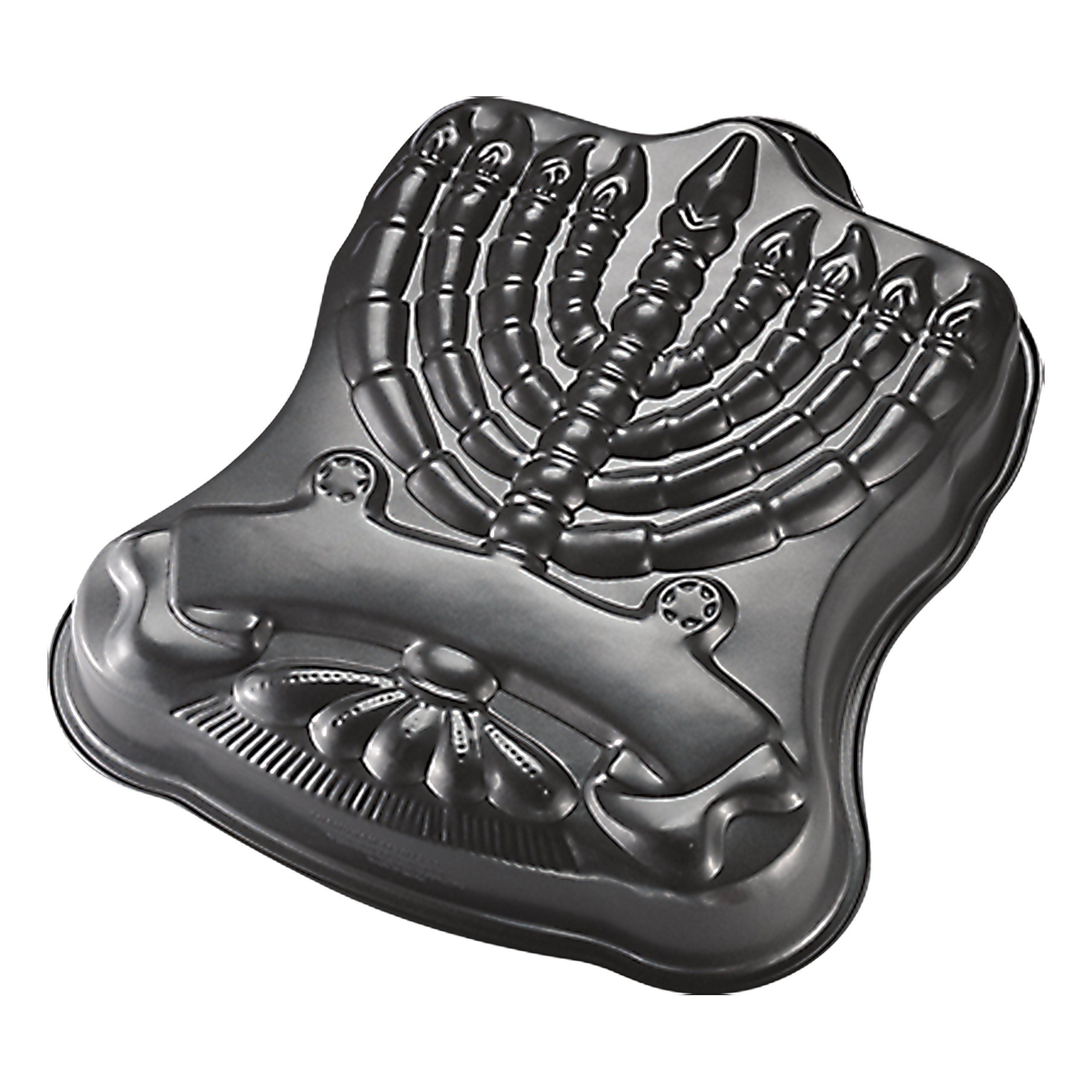 Menorah Cake Pan – Non-Stick Oven and Freezer Safe, Hand Wash and Towel Dry - Novelty Jewish Chanukah Mold for Chocolate, Desserts and Treats - by The Kosher Cook