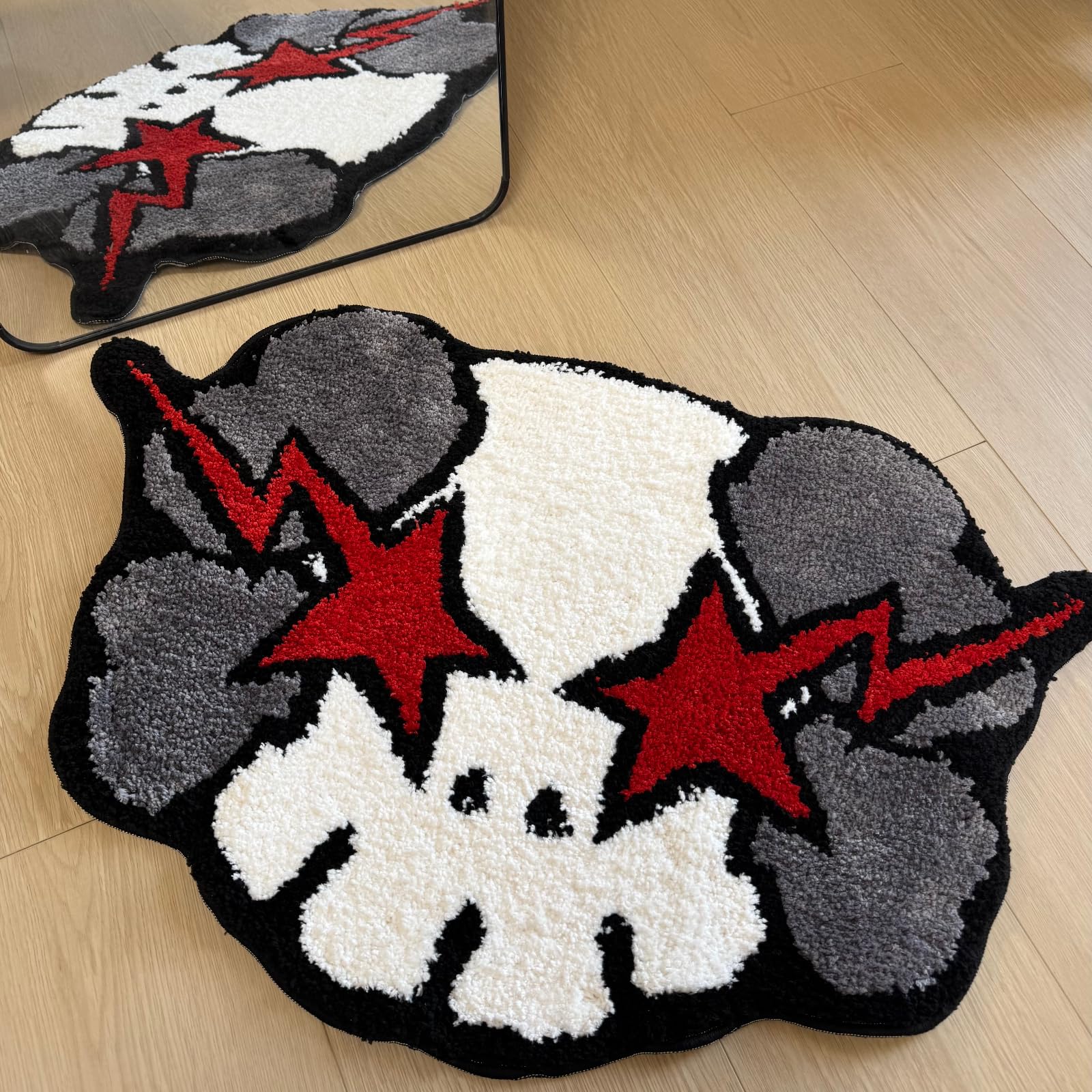 Ka-Ws Style Graphic Rug 32x20 Inch – Cool Rugs for Bedroom & Bathroom, Soft Absorbent Non-Slip Machine Washable Area Rug for Kids & Teens, Hypebeast Room Decor (32"x20")