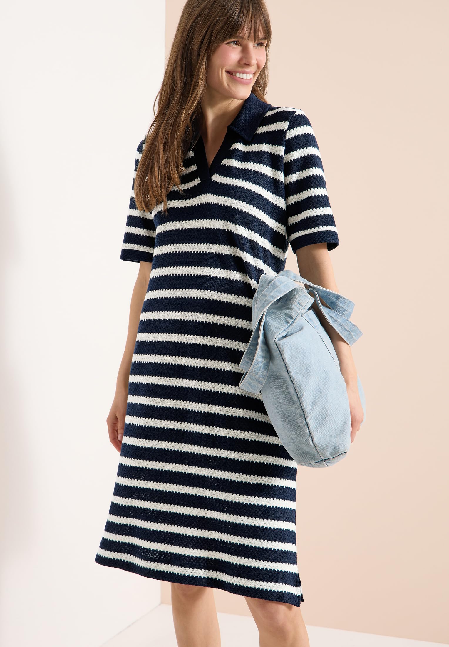 Cecil Damen 1409310 Knielanges Kleid in Ajourstrick (1er Pack)