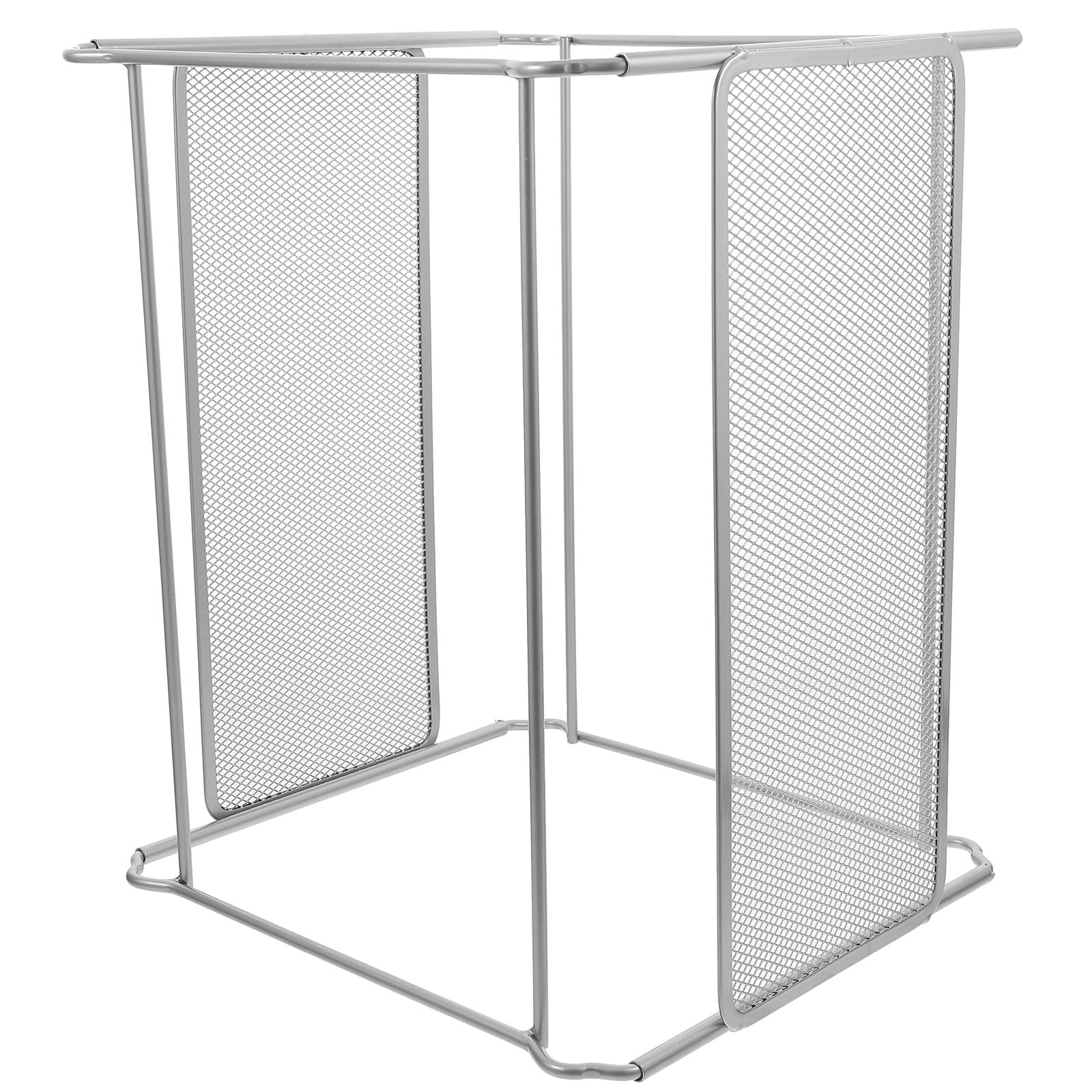 LALAFINA Metall Aktenorganizer Silber Drahtgitter 32,5 X 28,5 X 24,5cm für Schreibtisch mit Vielseitiger Dokumentenaufbewahrung und Ordnung im Büro