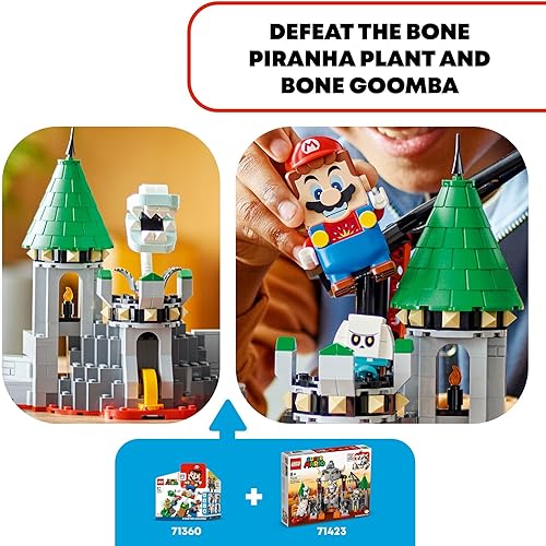 Miniatura 6 de LEGO Super Mario Dry Bowser Castle Battle - Juego de expansión para construir con juguete Bowser y 4 figuras de Super Mario, juego coleccionable,