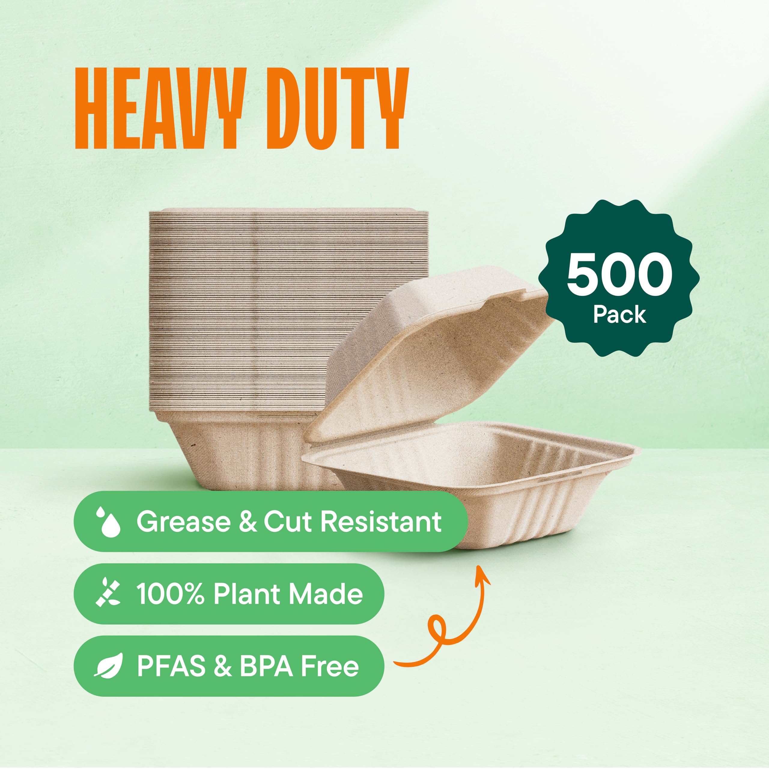 Stack Man Clamshell Take Out Containers