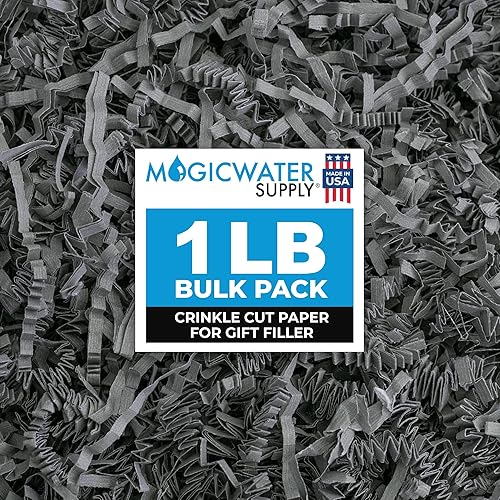 Miniatura 167 de MagicWater Supply - 1 libra - Naranja - Relleno de papel de corte arrugado ideal para envolver regalos, relleno de cestas, cumpleaños, bodas