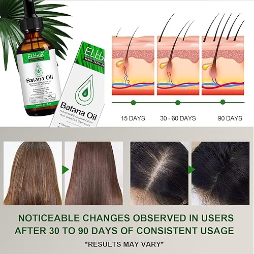 Miniatura 2 de ReliCo Aceite de batana para el crecimiento del cabello Dr. Sebi Organic  Aceite de batana 100% crudo de Honduras, puro natural para el grosor,