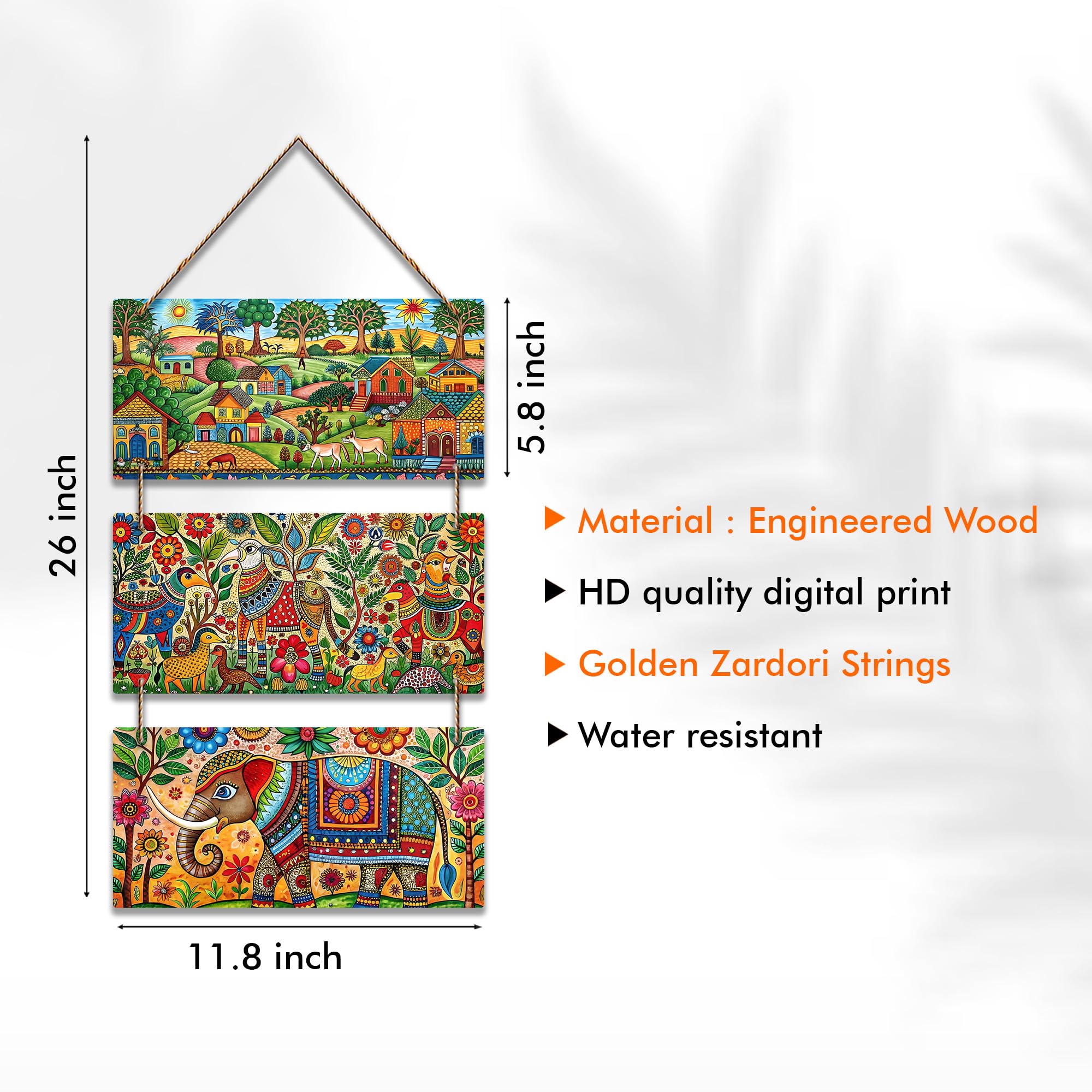 Madhubani Wall Art - Handcrafted Village Decor -4
