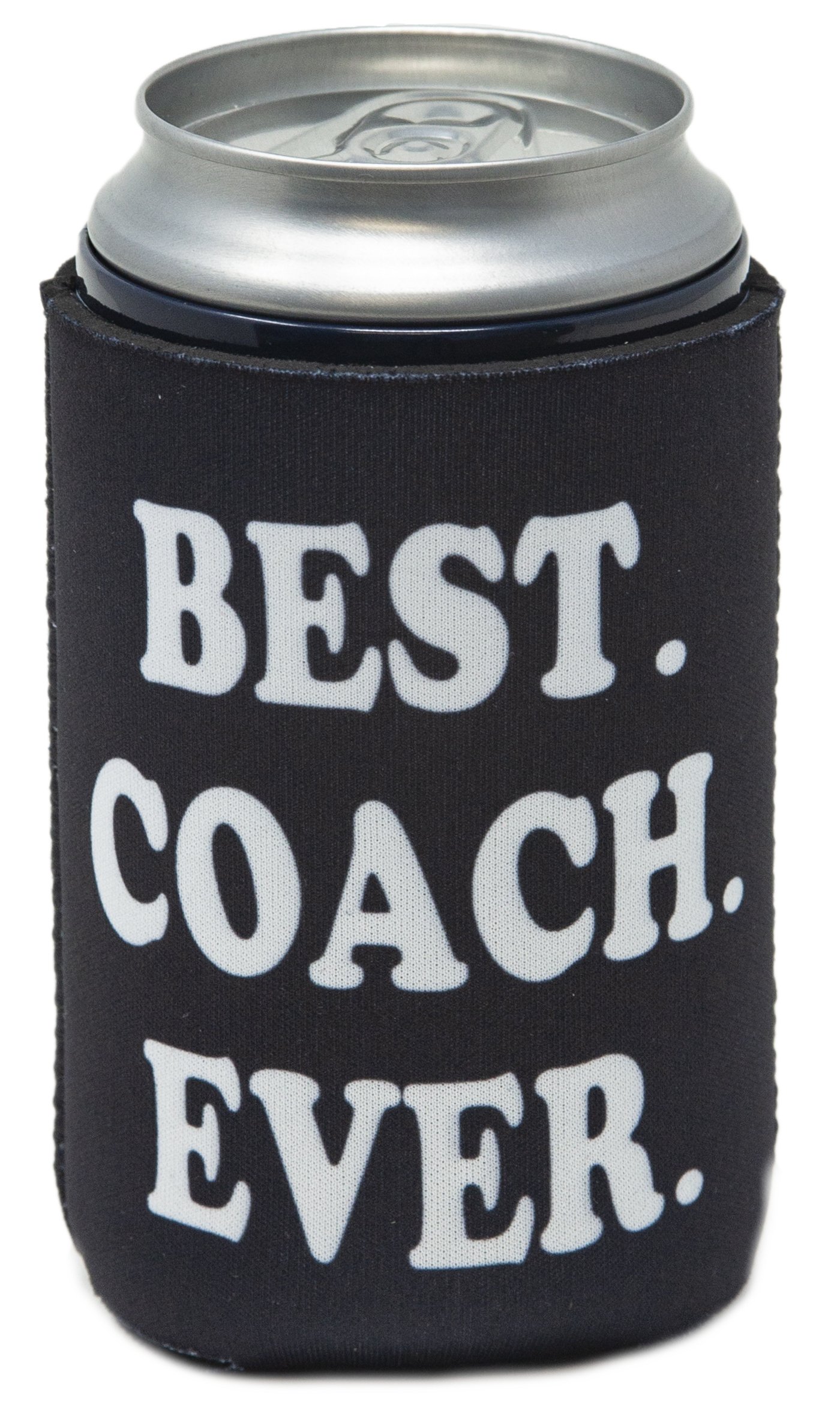 Funny Guy MugsBest Coach Ever Collapsible Neoprene Can Coolie - Drink Cooler