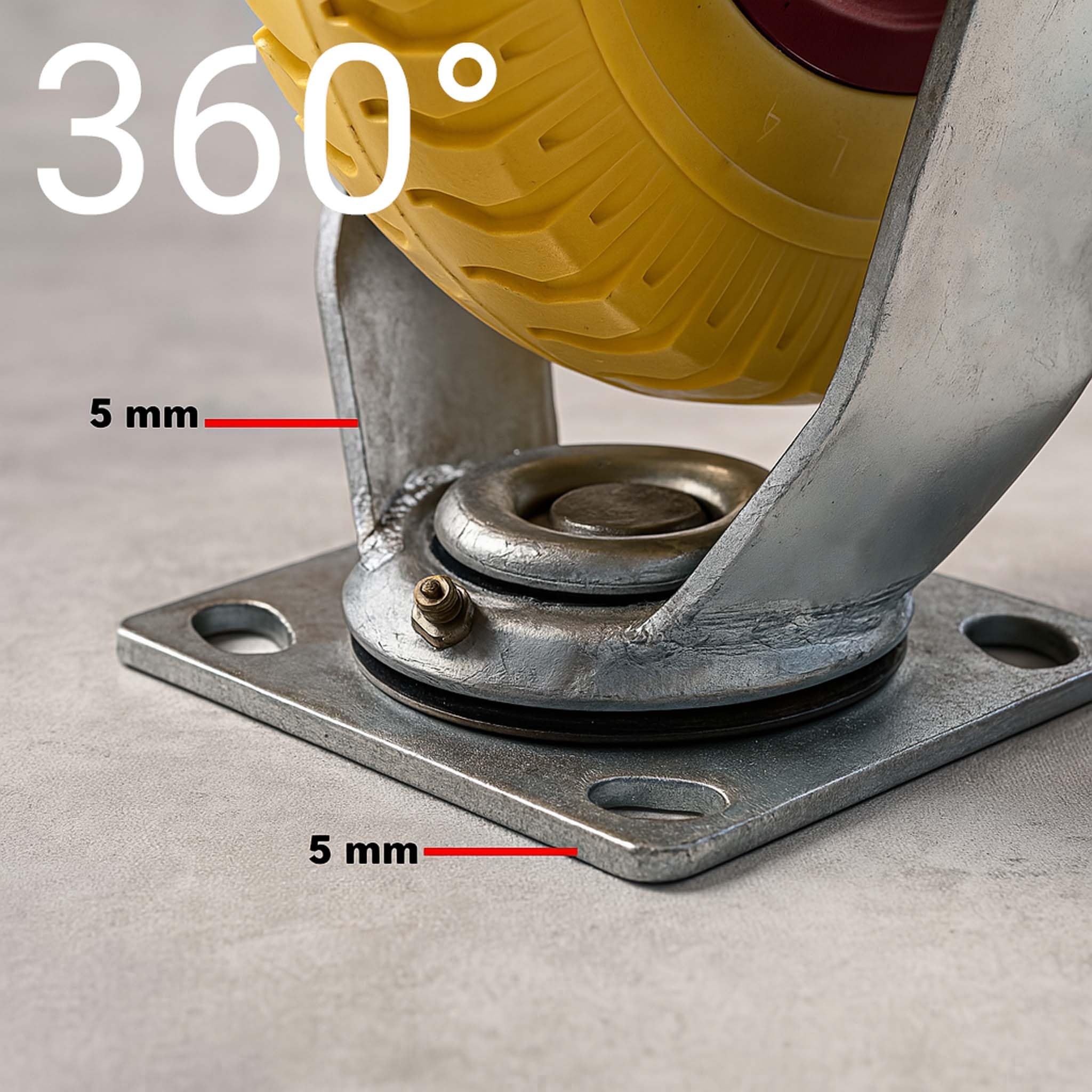 Wiltec Roulette De Transport Pivotante Increvable – 220 Mm