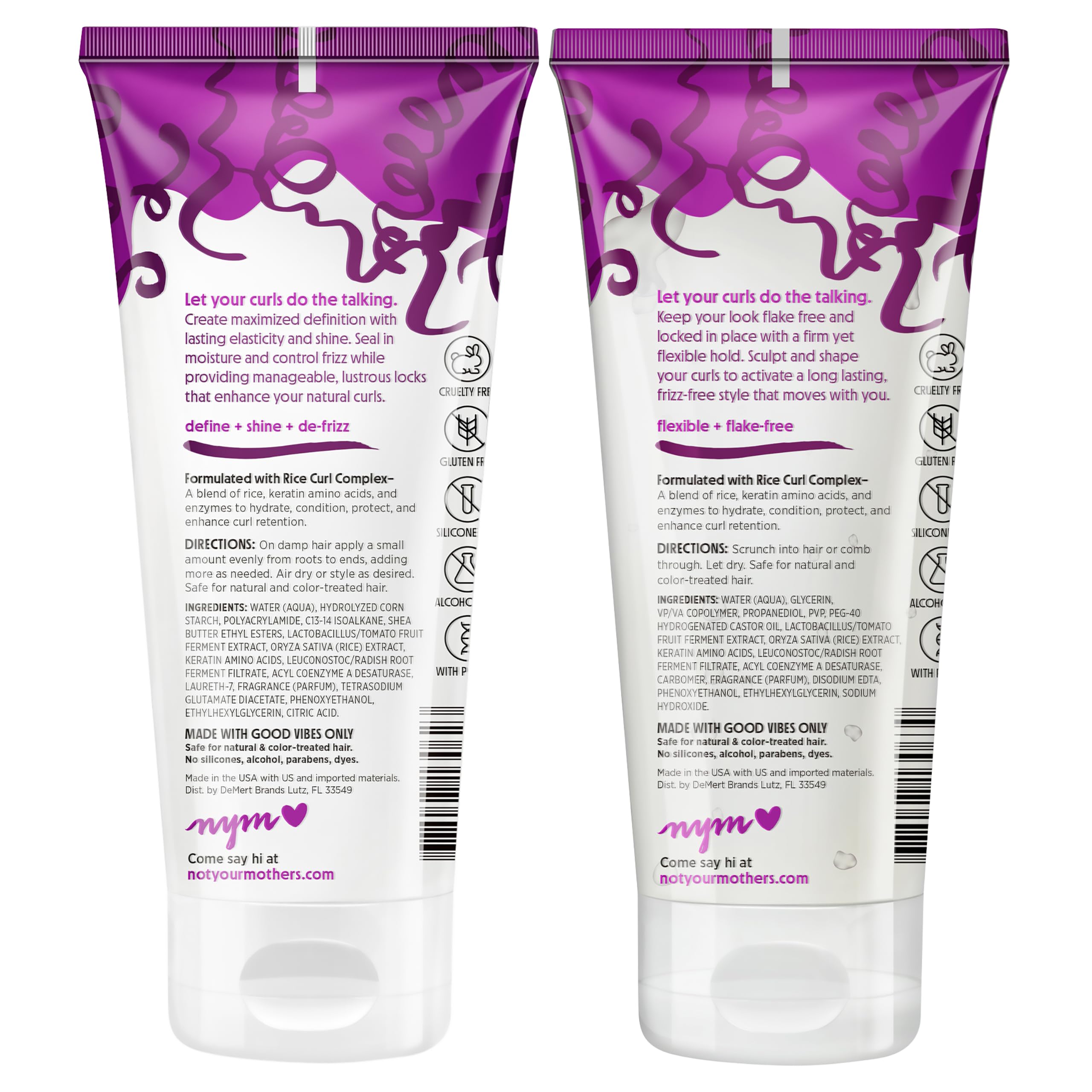 Not Your Mother's Curl Talk Frizz Control Sculpting Gel and Defining Cream (pacote com 2) – Formulado com complexo de cachos de arroz – Para todos os tipos de cabelo cacheado (170 g, pacote com 2)