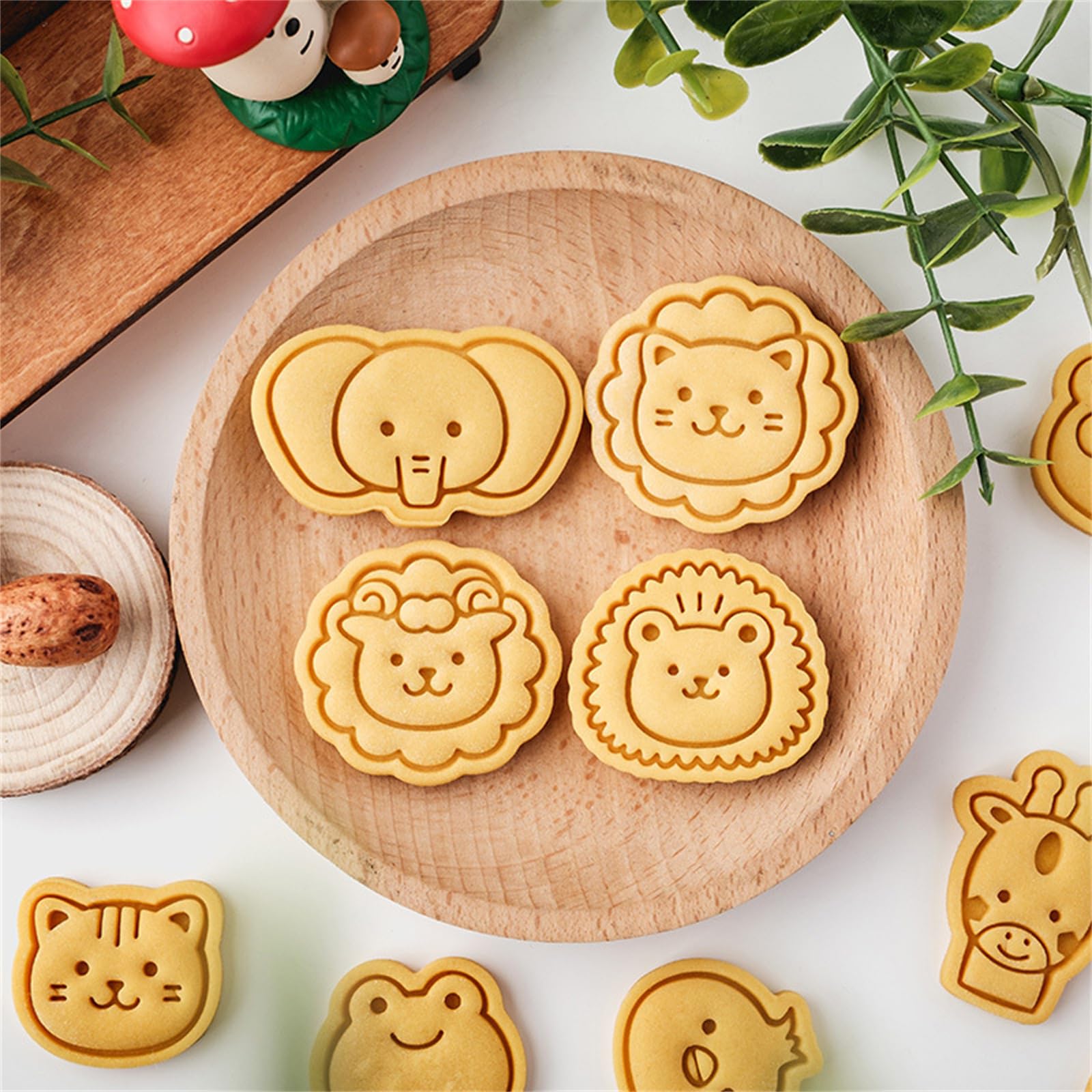 Zkhxhtg bakeware sets Cartoon Animal Fondant Cookie Stamp Easy to Use Animal Shape Pastries Molds for Creating Delicate Snacks at Homes