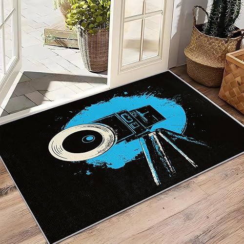 Miniatura 5 de Alfombras de cine para sala de estar, alfombra vintage para cámara de película, alfombra de 3 x 5, alfombra retro con temática de película,