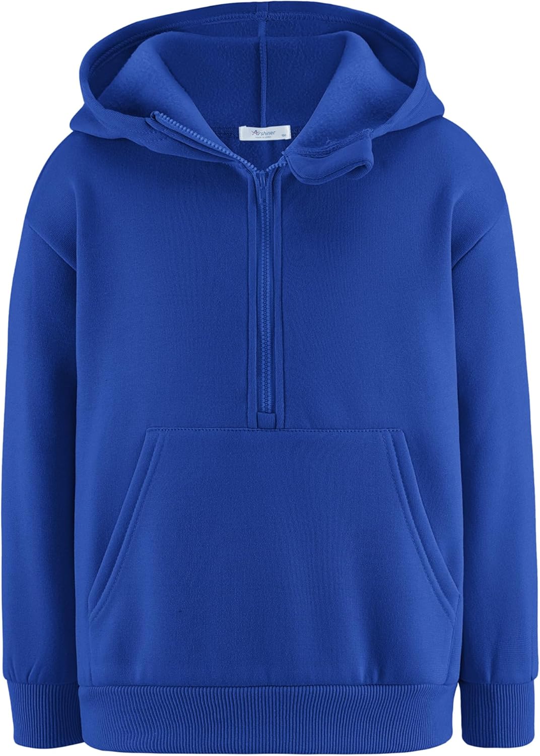 Arshiner Boy's Hooded Sweatshirts Long Sleeve Hoodies Kids Quarter Zip Pullover with Kangaroo Pocket 5-14Y