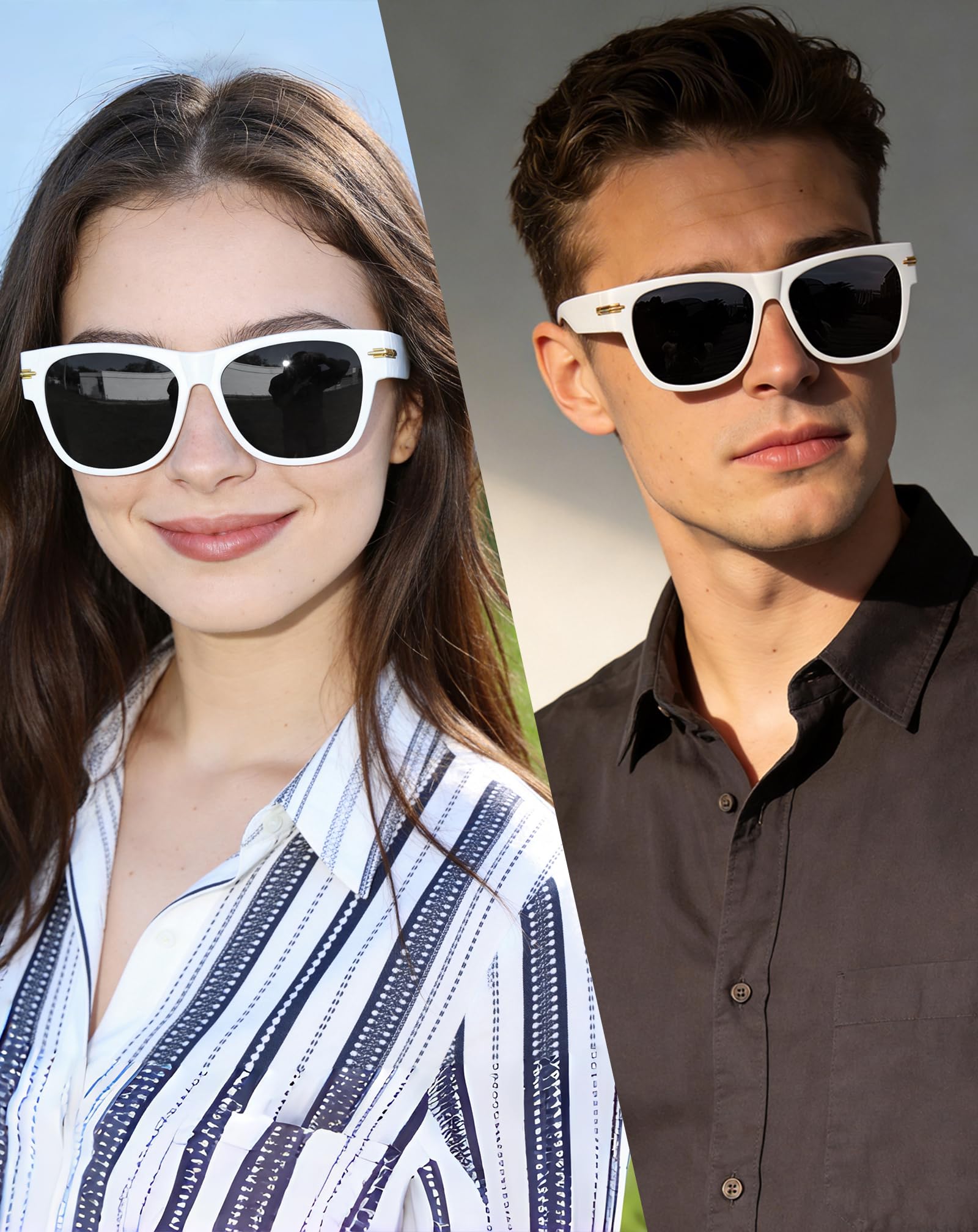Joopin Gafas de Sol Superpuestas Polarizadas Grandes Cuadradas para Mujer y Hombre Marco TR90 Ultraligero Protección UV400