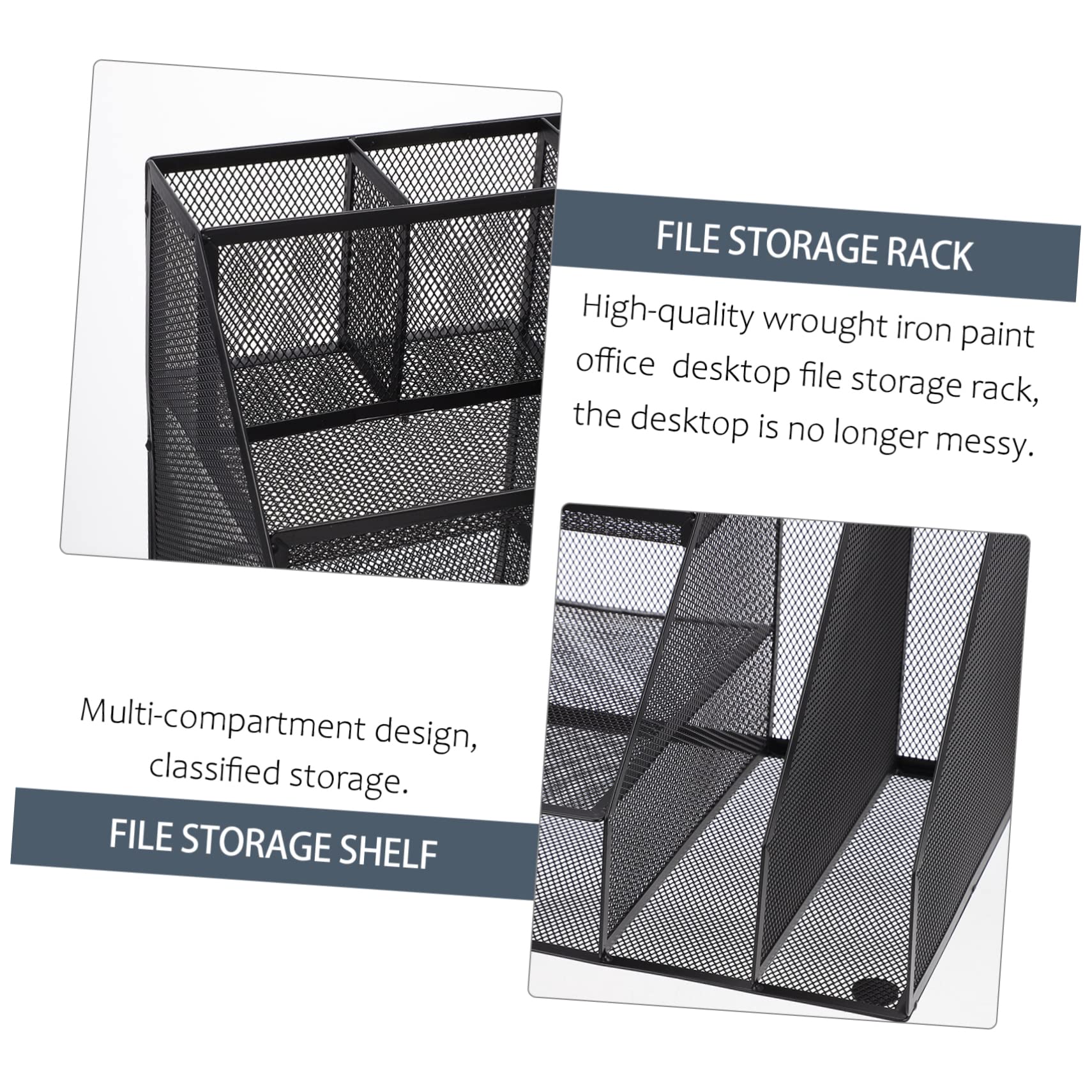 STOBOK 1pezzi Portadocumenti in Ferro Multistrato Per Scrivania Organizer Di File Da Ufficio Scomparti Multipli Per Casa e Ufficio