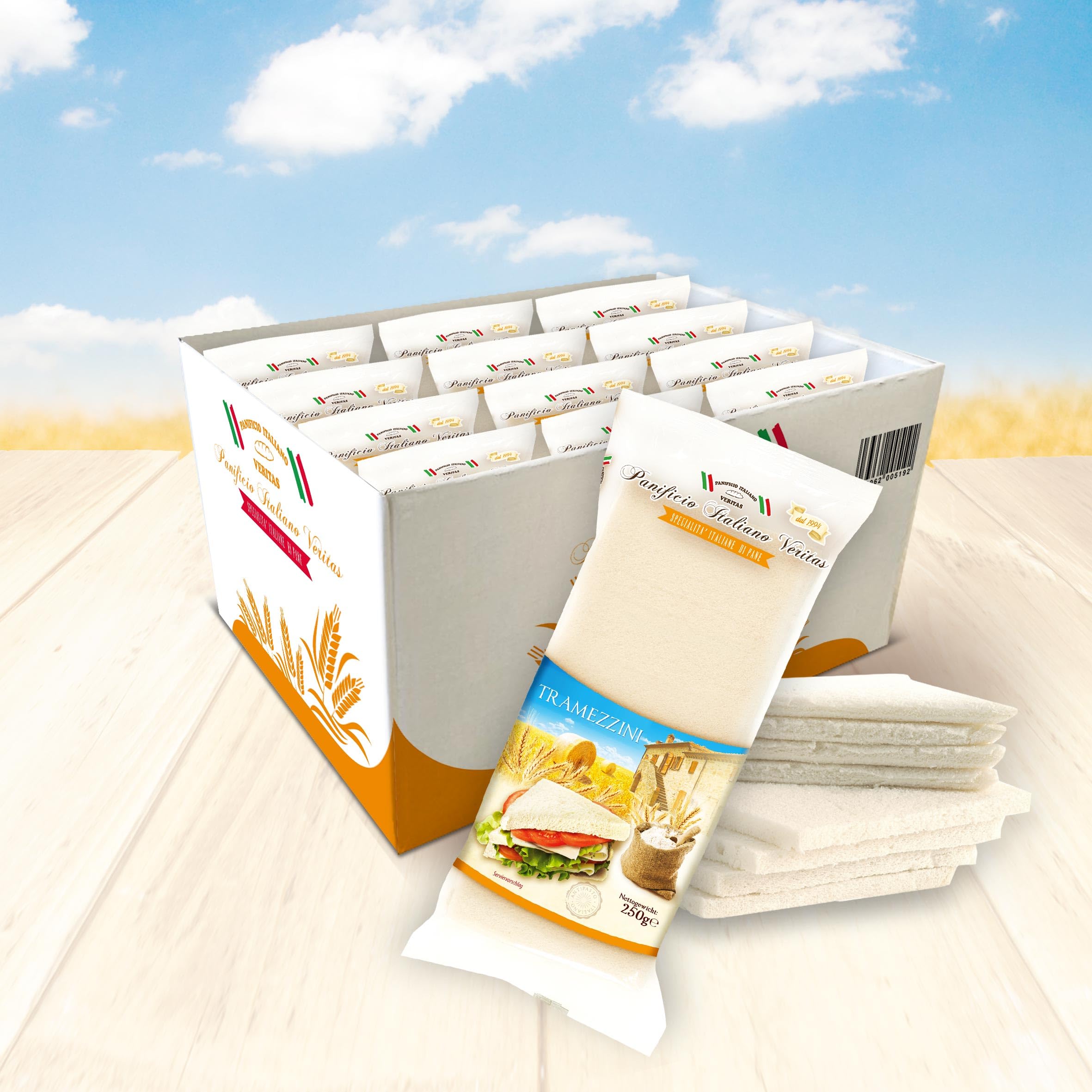Panificio Italiano Veritas Pane per Tramezzini 250g - 12er