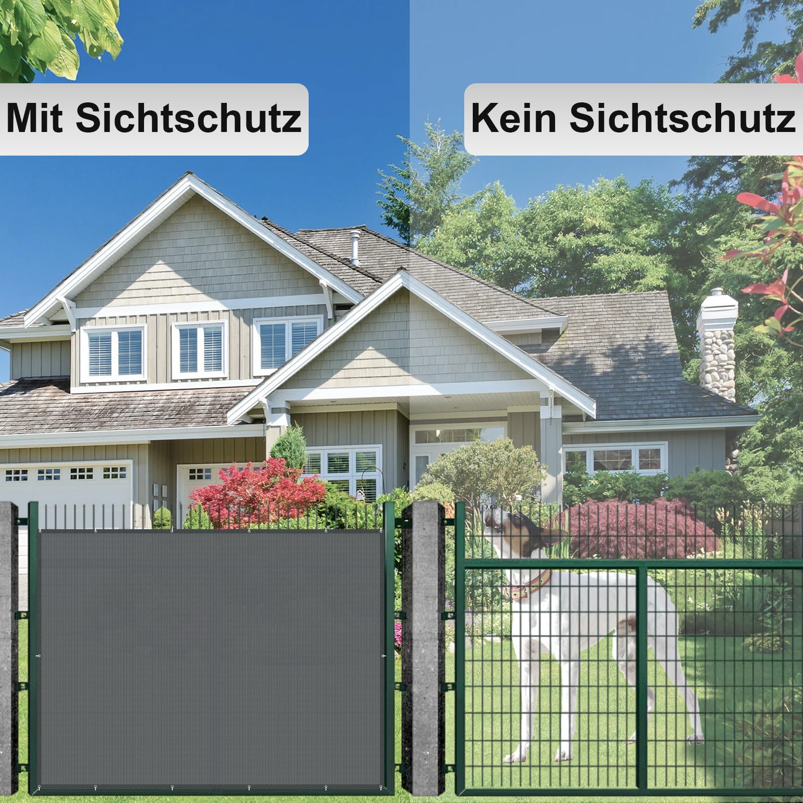 AXT SHADE Balkon Sichtschutz Wetterfest 90x600cm Balkonverkleidung Balkonabdeckung Balkonbespannung Blickdichte Windschutz und UV-Schutz mit Kabelbinder für Balkongeländer-Anthrazit