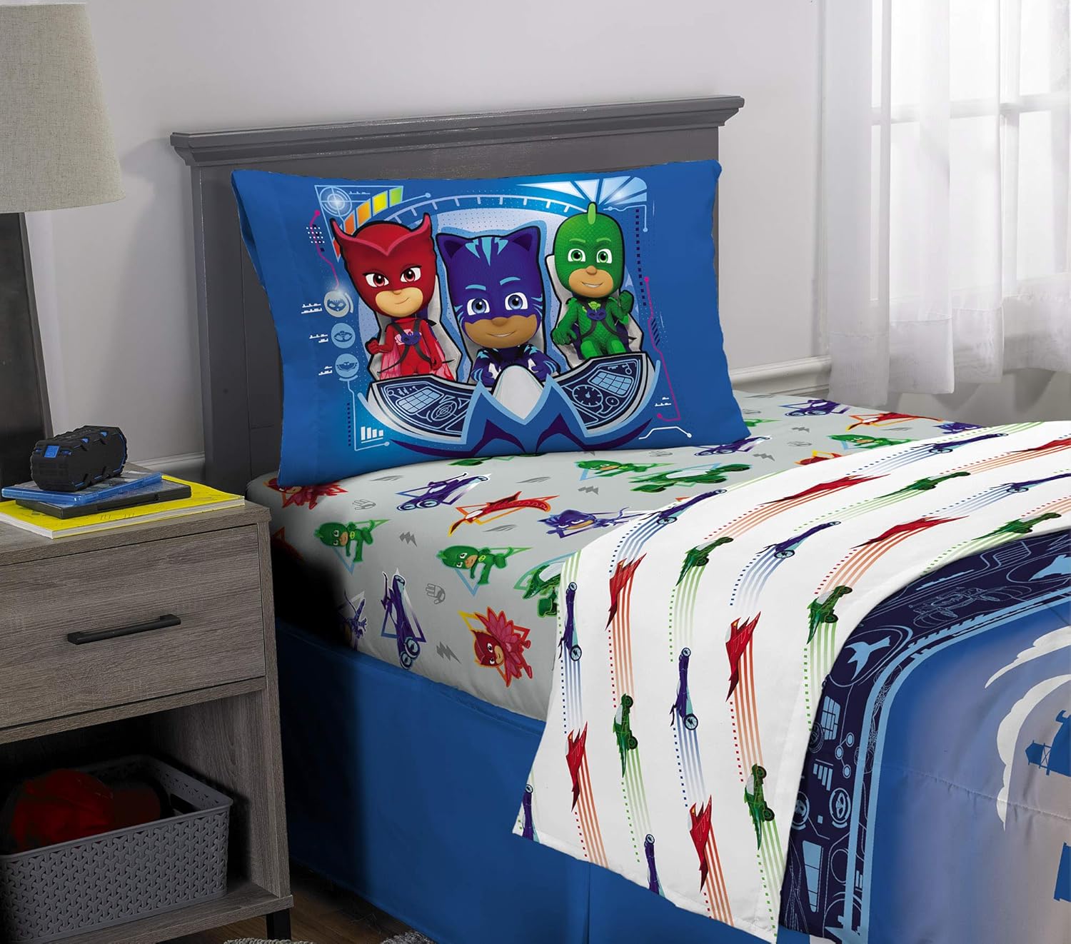 Buу 1 gеt 1 PJ Masks: Gekko, Catboy & Owlette Twin Comforter & Sheet Set (4 Piece Bed in A Bag) + Homemade Wax Melts Bеѕt Cуbеr Dеаlѕ 🔥 PJ Masks: Gekko, Catboy & Owlette Twin Comforter & Sheet Set (4 Piece Bed in A Bag) + Homemade Wax Melts