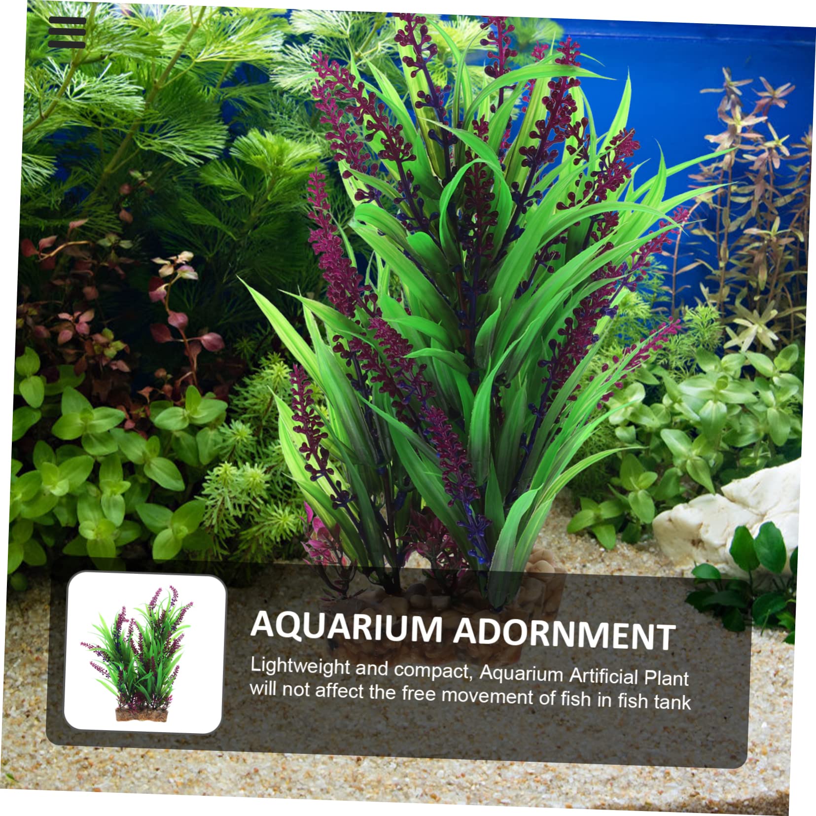 Toddmomy 4pièces Plantes Artificielles pour Aquarium Décoration Naturelle Simulation De Plantes Aquatiques Accessoire pour Réservoir De Poissons Style Et Chic