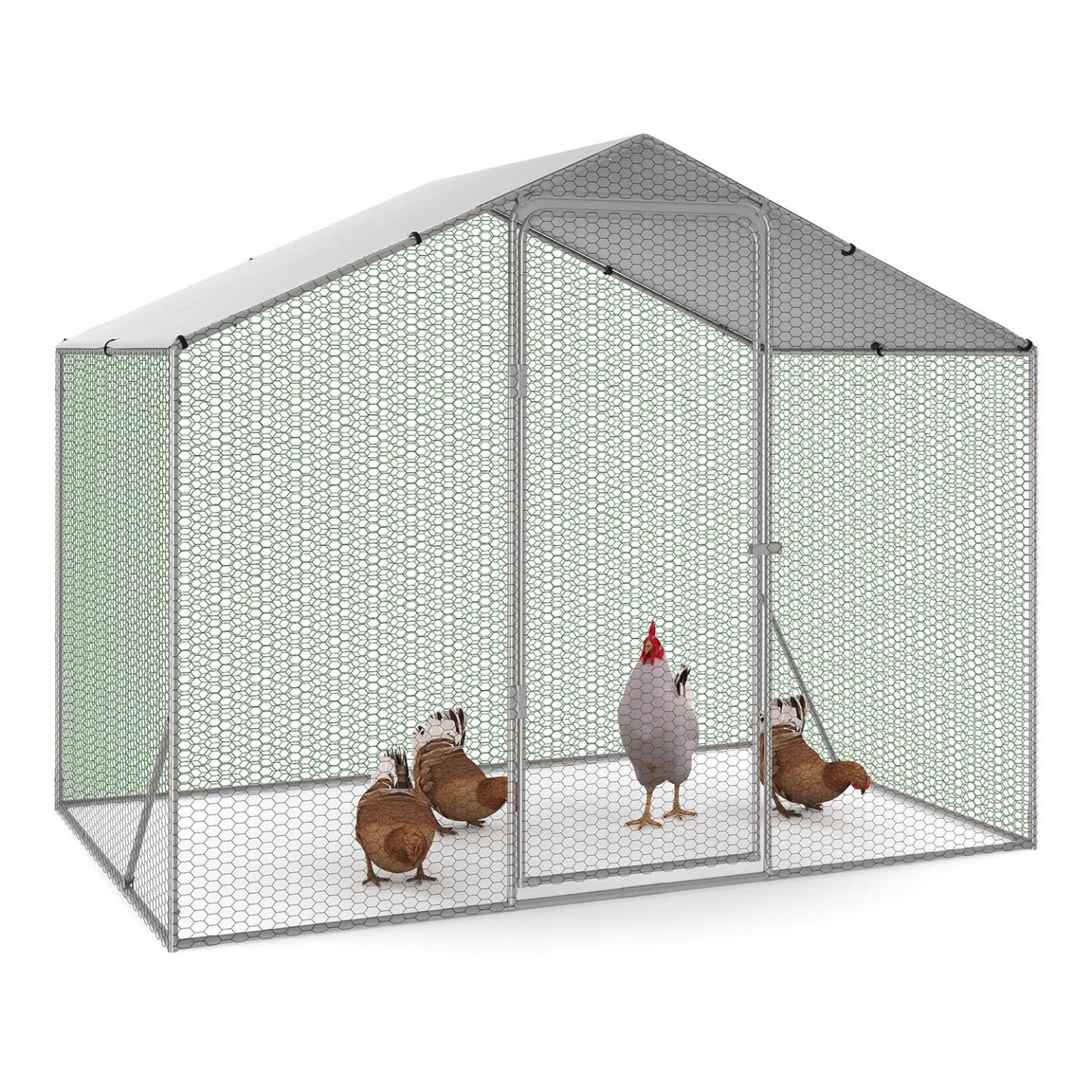 Corral para gallinas de 3 m² Acero galvanizado 2,20x1,4 m